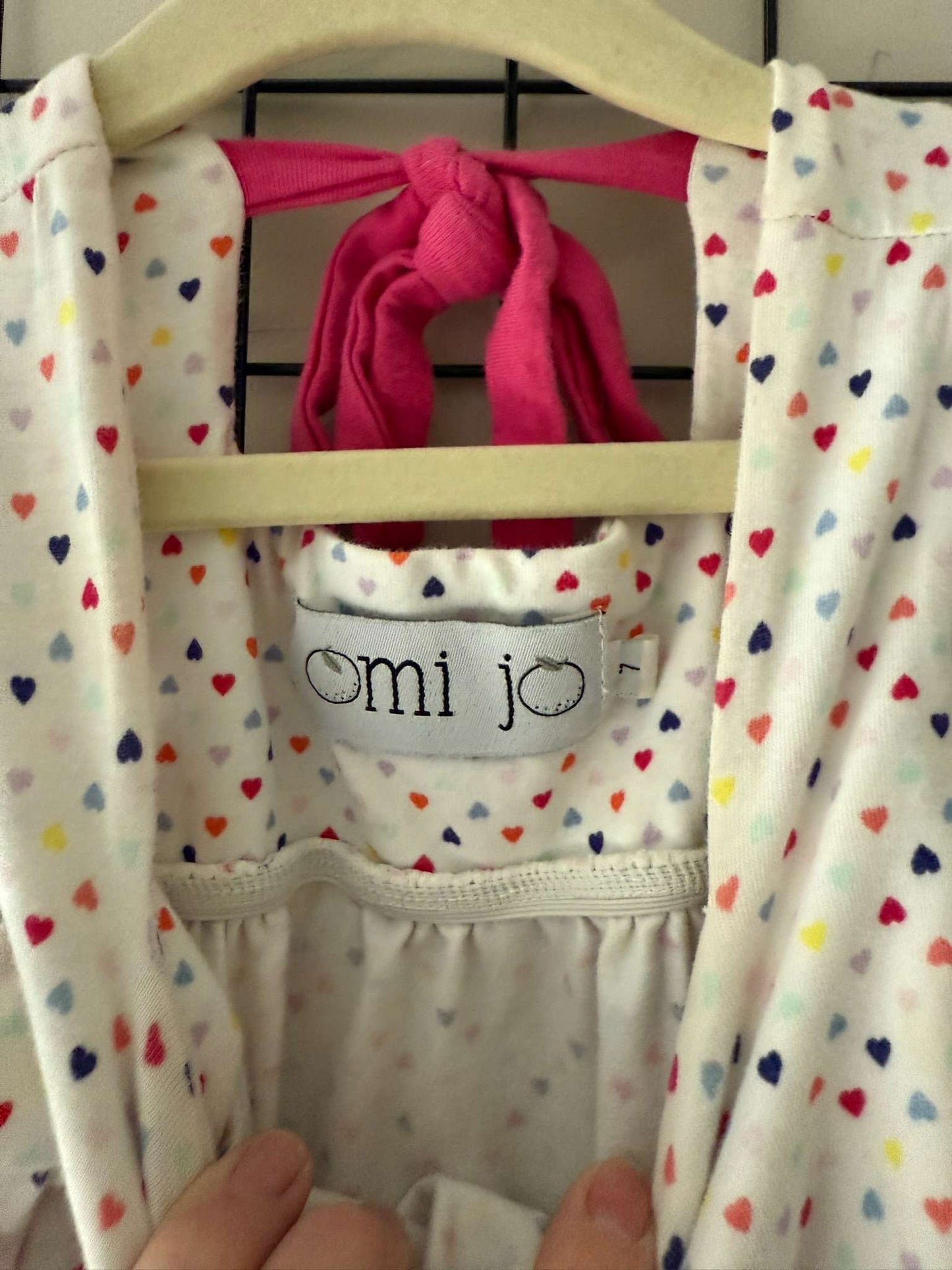 Omi Jo Heart Print Dress, Kids 6/6X (extra small)
