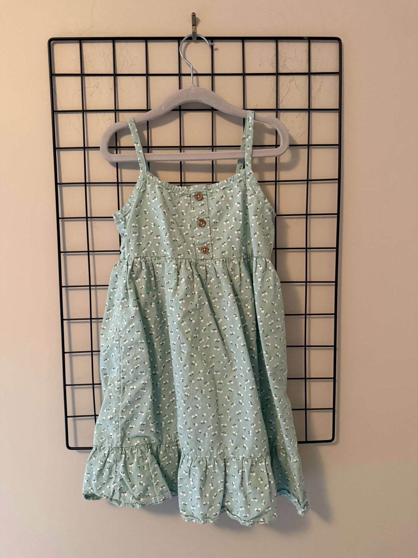 Blue Floral Dress, Kids 5/5T (extra small)