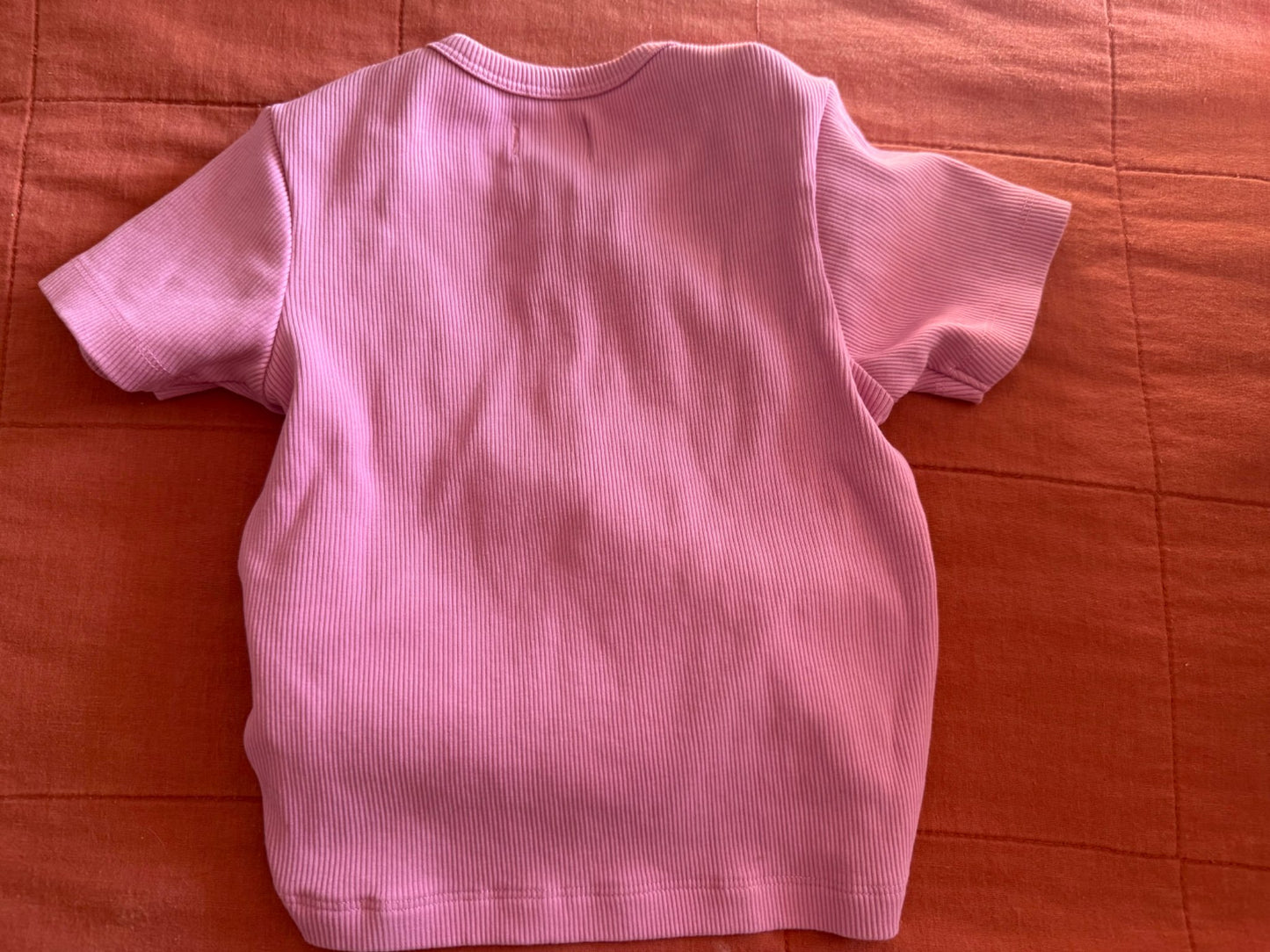 Creamie Rib T-Shirt 7-14y - Girls Size 7 - Mauve Pink, Kids 7