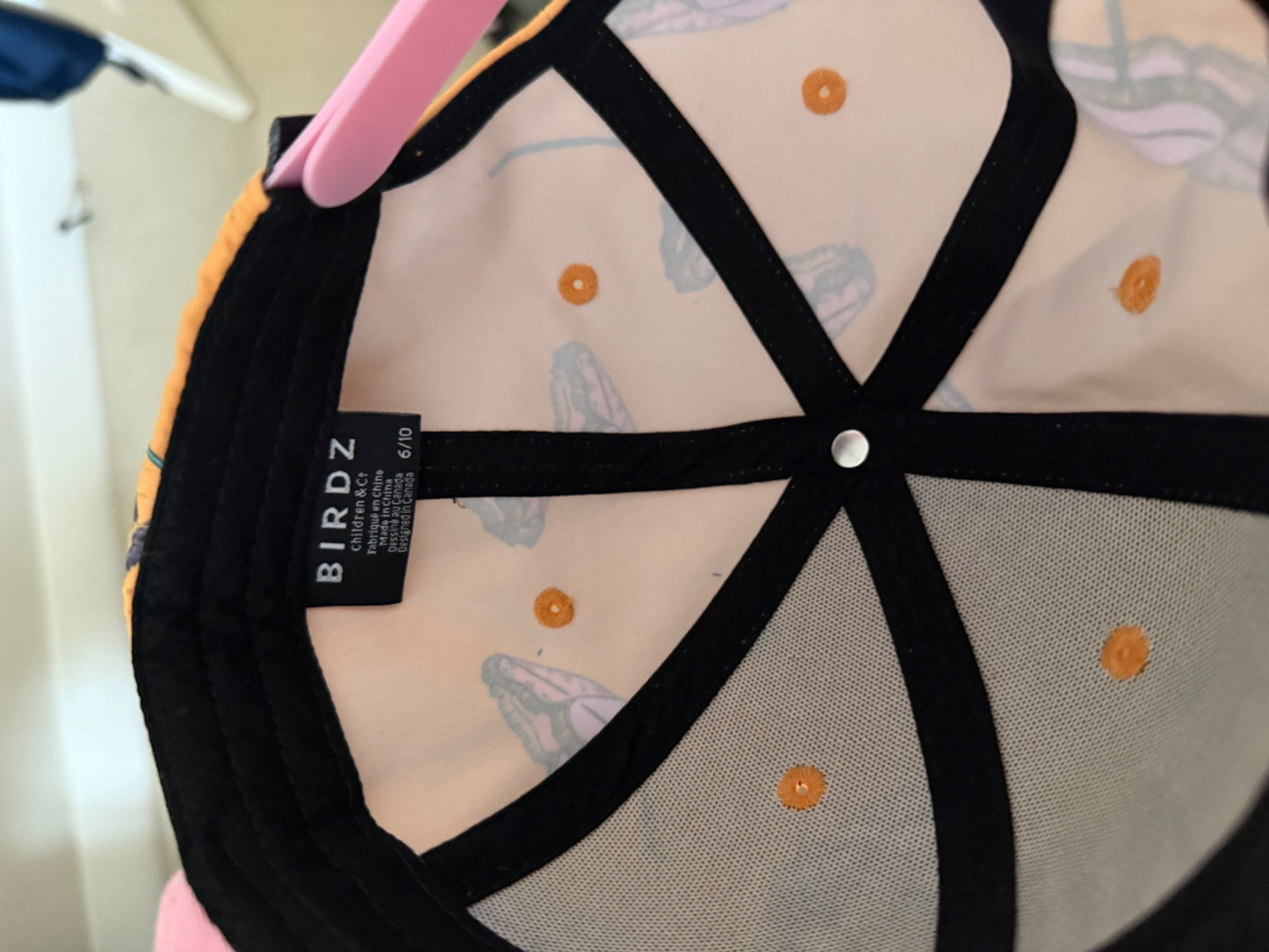 BIRDZ Kids Beach Umbrella Snapback Hat, Size 6/10