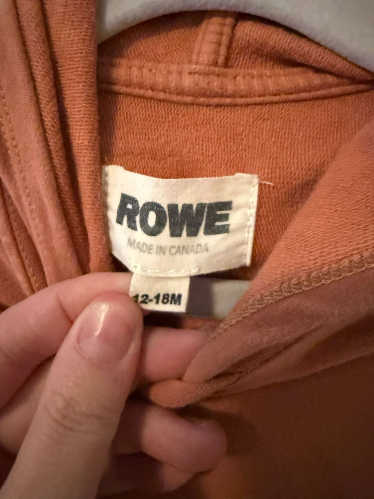 Rowe Hooded Long Sleeve Romper, 12-18 Months, Terracotta, Kids 18 Month (12-18M)