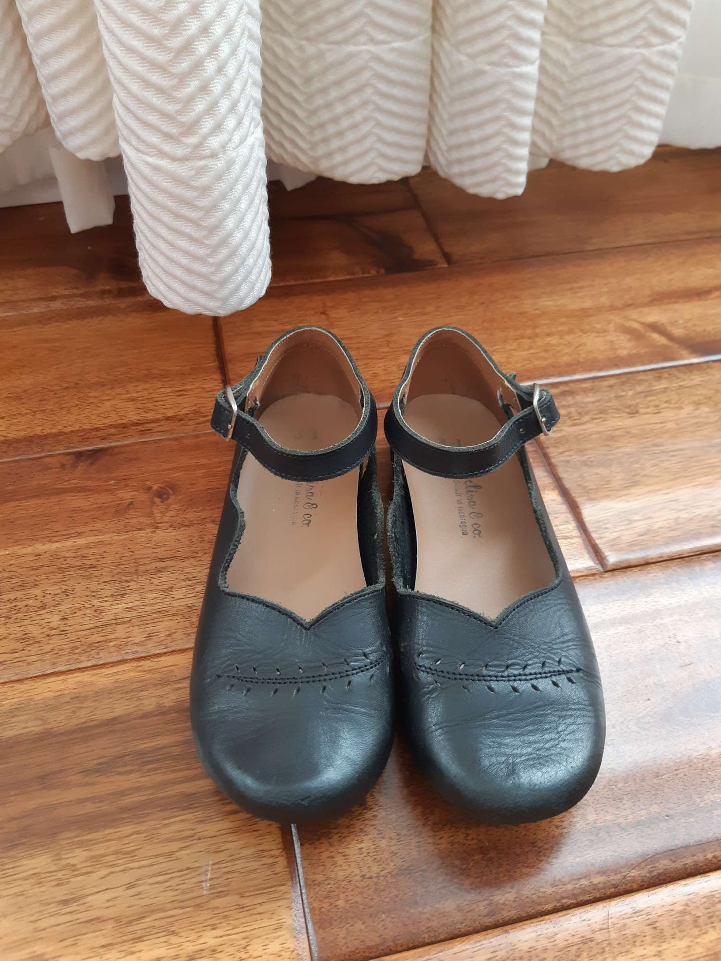 Adelisa & Co Girls' Black Leather Mary Janes, Shoes 13 (Kids:4-8yr)