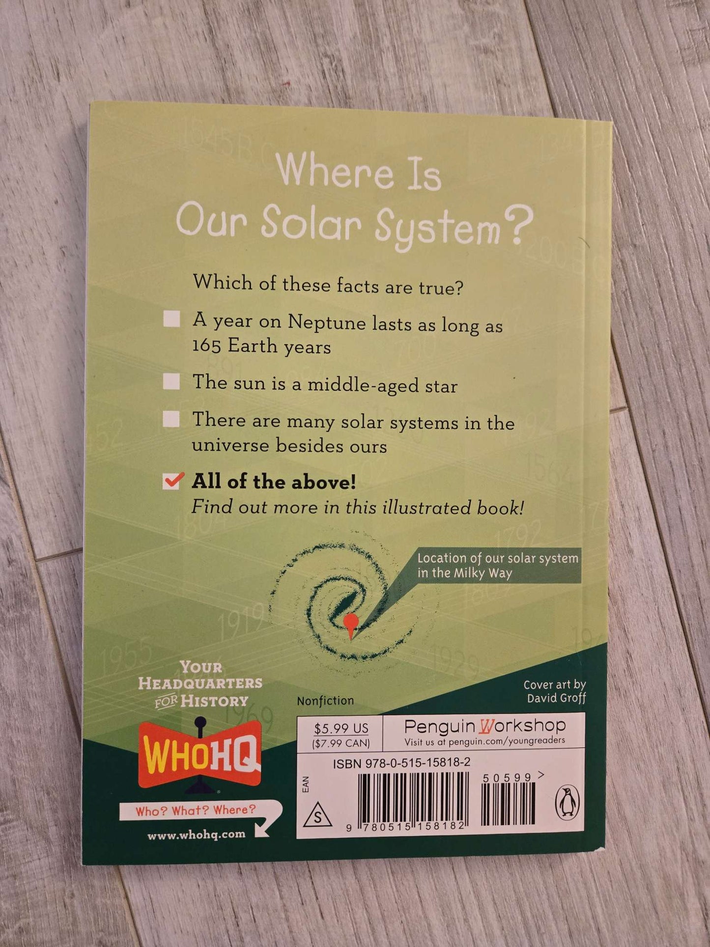 Where is our solar system? book, brand new