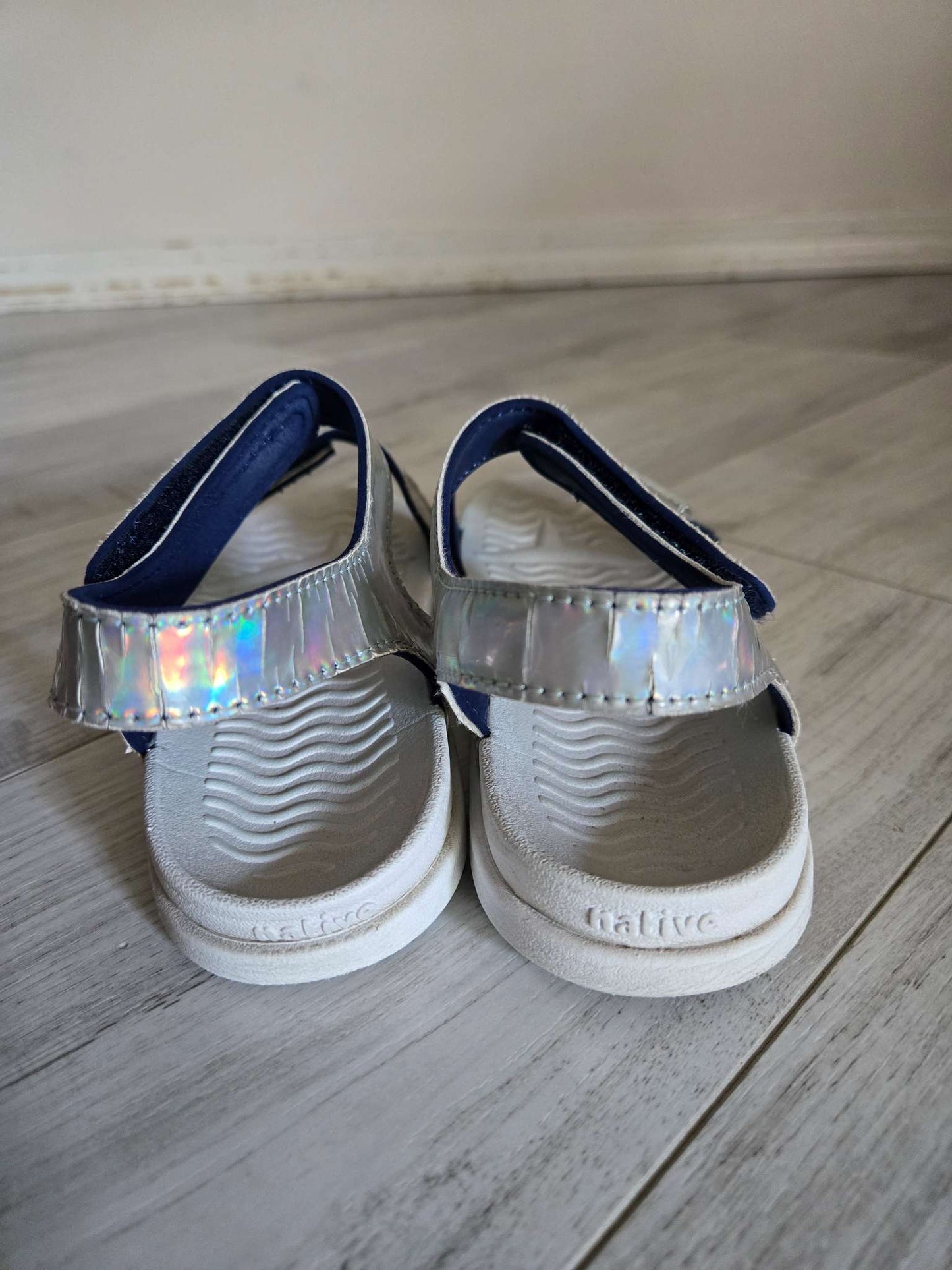 Native Shoes Hologram Sandals, 8" in length, Shoes 12 (Toddler:2-4yr)