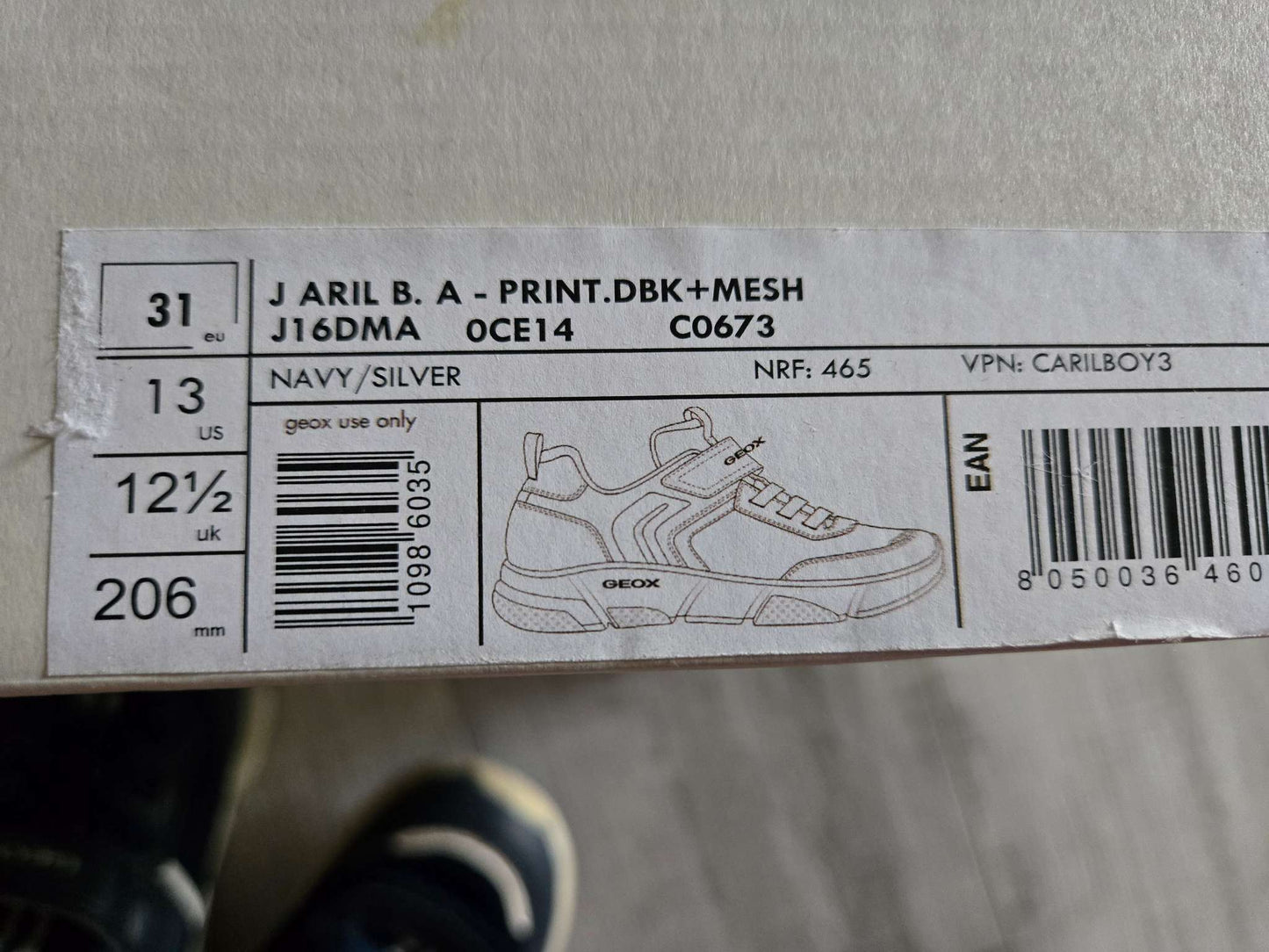 GEOX sneakers - J Aril B. A, Size 13, Shoes 13 (Kids:4-8yr)