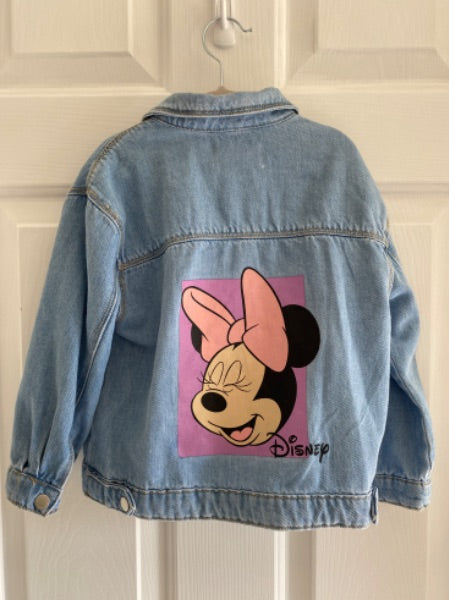 Zara Minnie Mouse Jean Jacket 4 5T