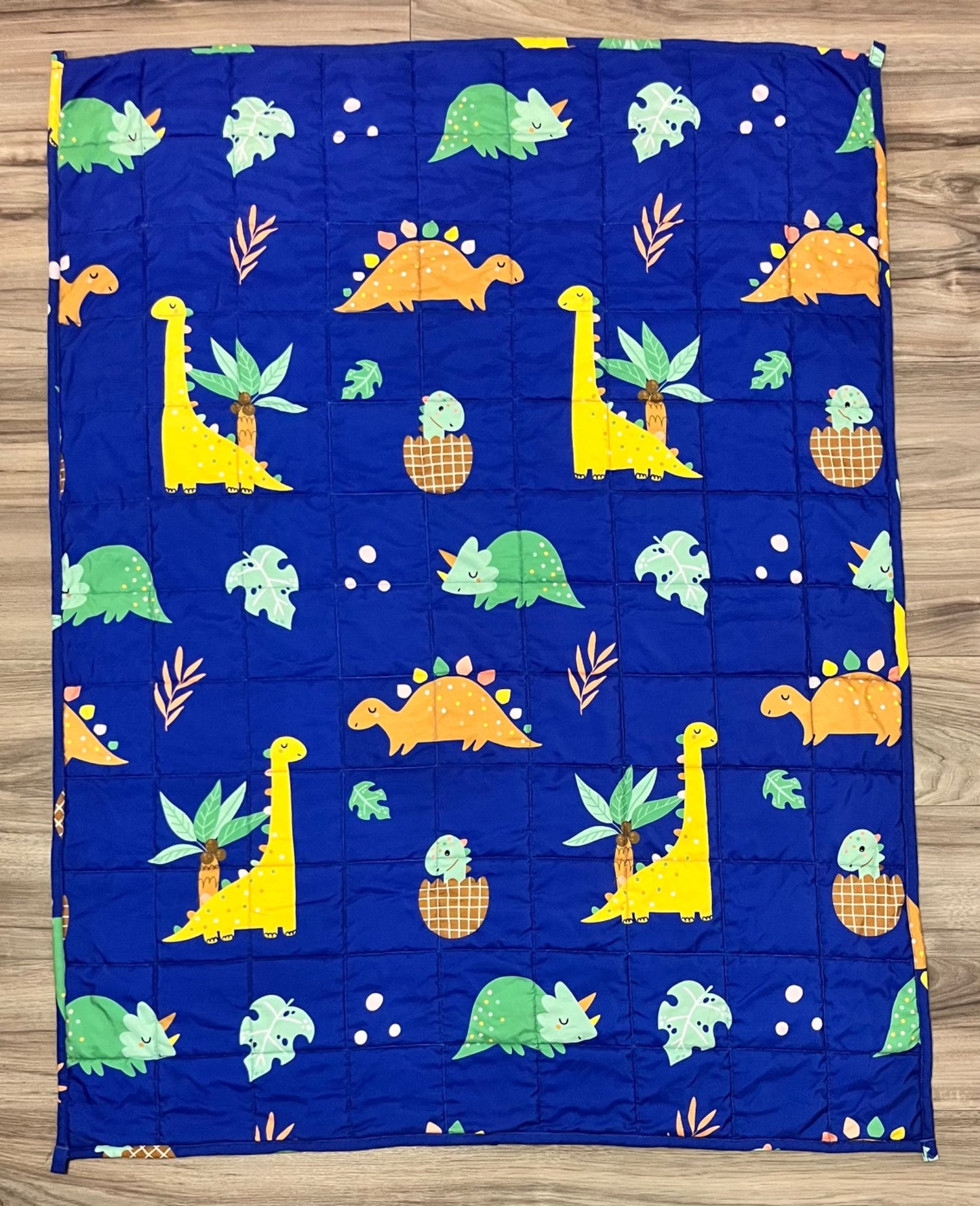 Reversible 5lb Dinosaur Print Weighted Blanket, VGUC