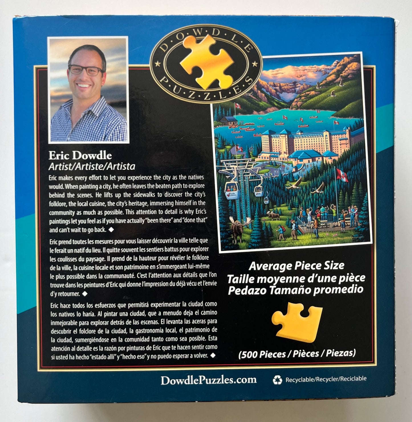 Dowdle 500 Piece Lake Louise Puzzle, VGUC