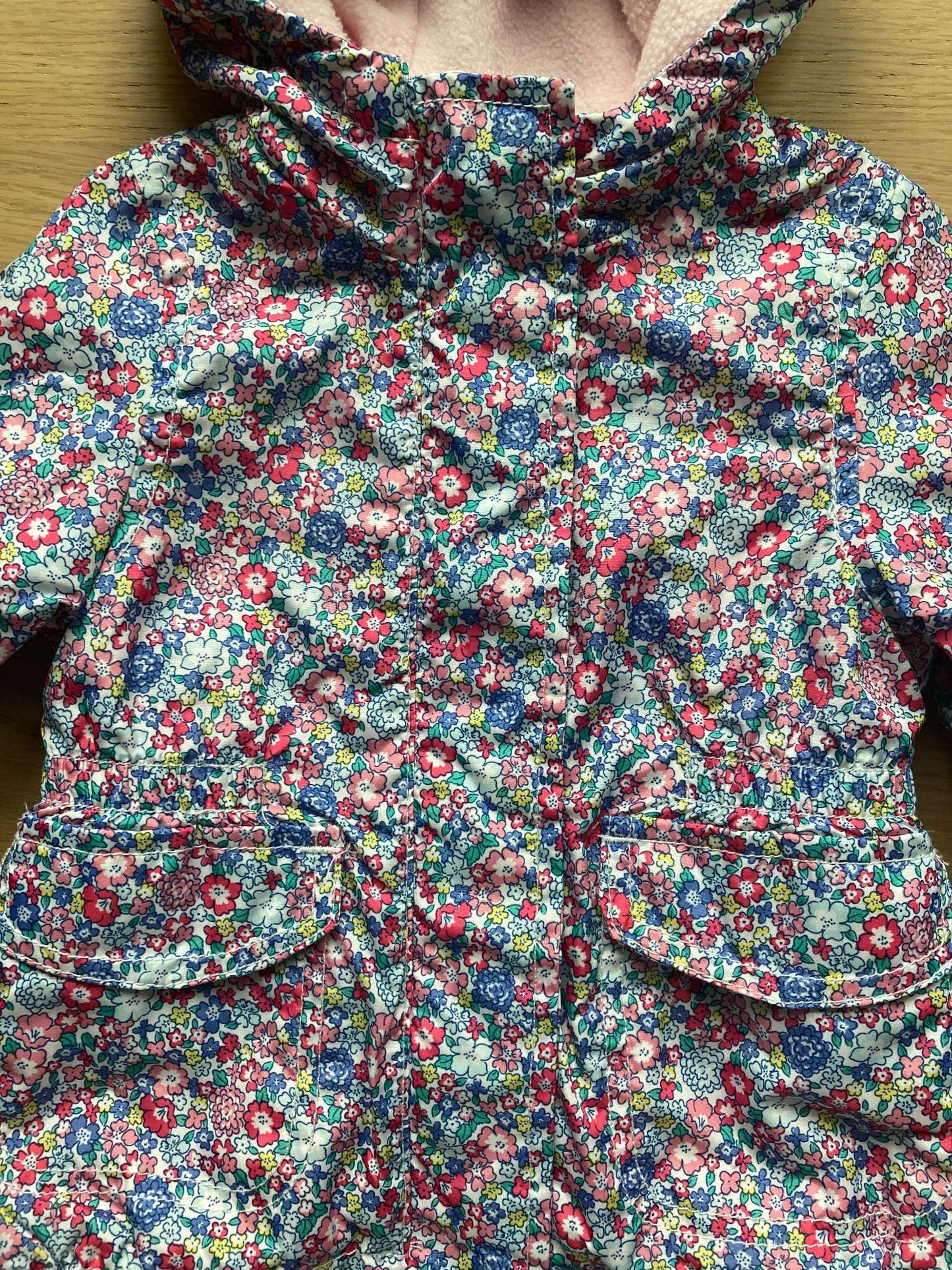 Floral Fleece Lined Jacket, Size 12 mos