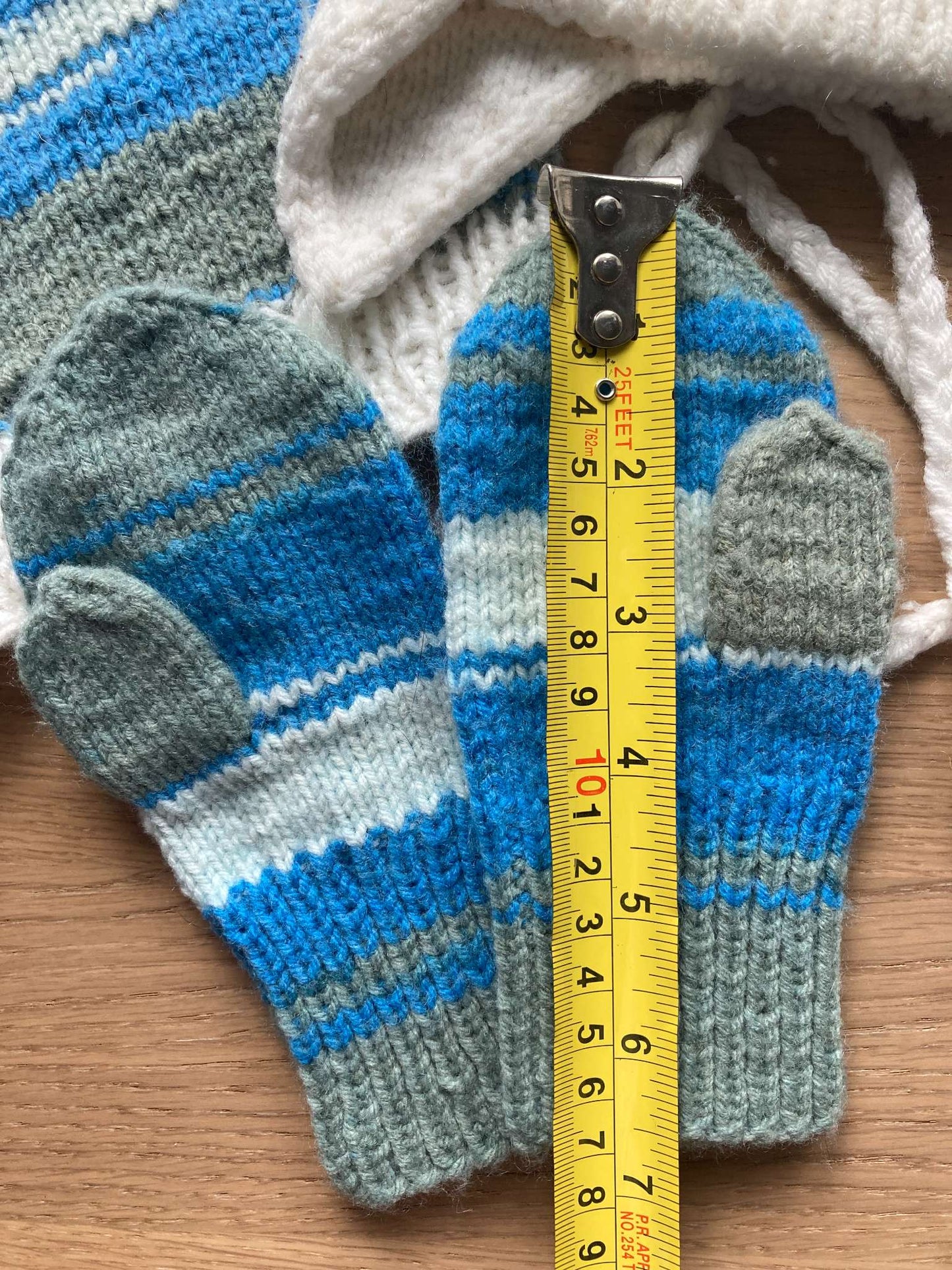 Handmade set of Hat, Snood Scarf & Mittens, Size 2-3, Kids 2T