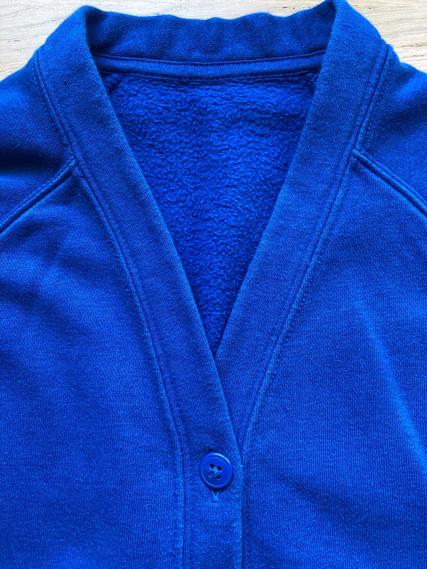 Royal Blue Cardigan, Size 6-7, Kids 6/6X (extra small)