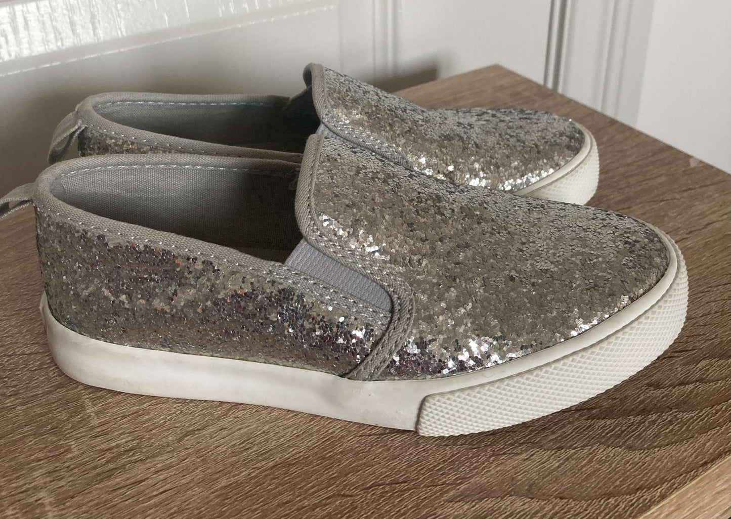 Silver Sequence Shoes, Size 12, Shoes 12 (Toddler:2-4yr)