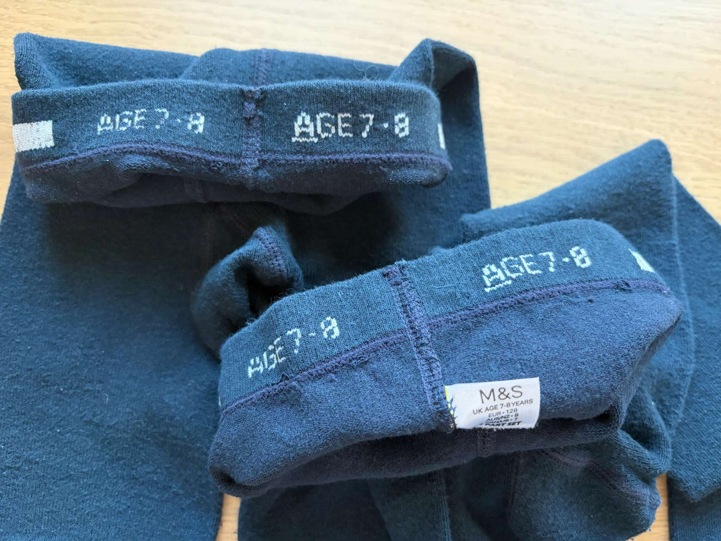 Bundle Navy Blue Tights, Size 7-8