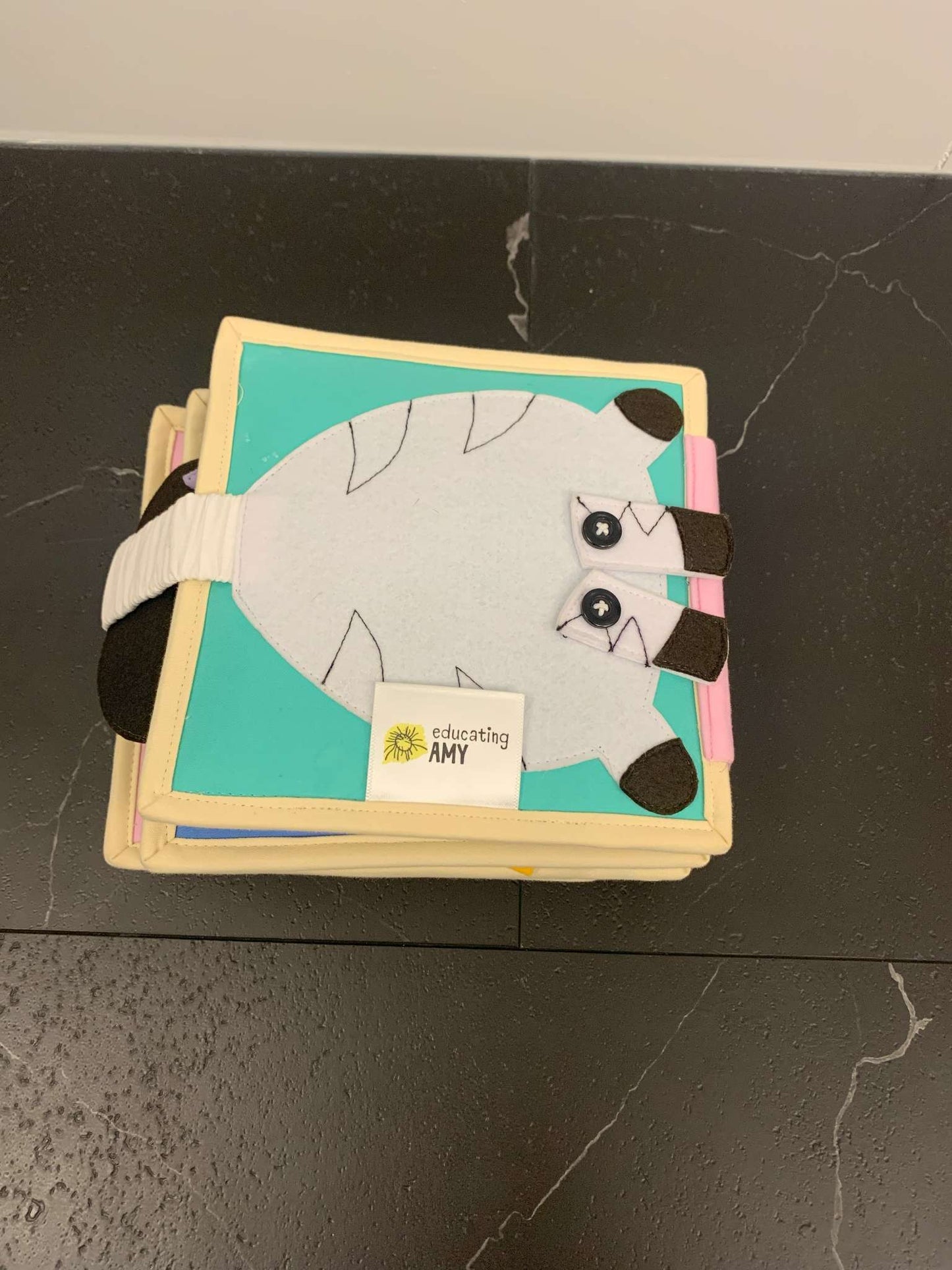 Educating Amy Baby Quiet Book Zebra