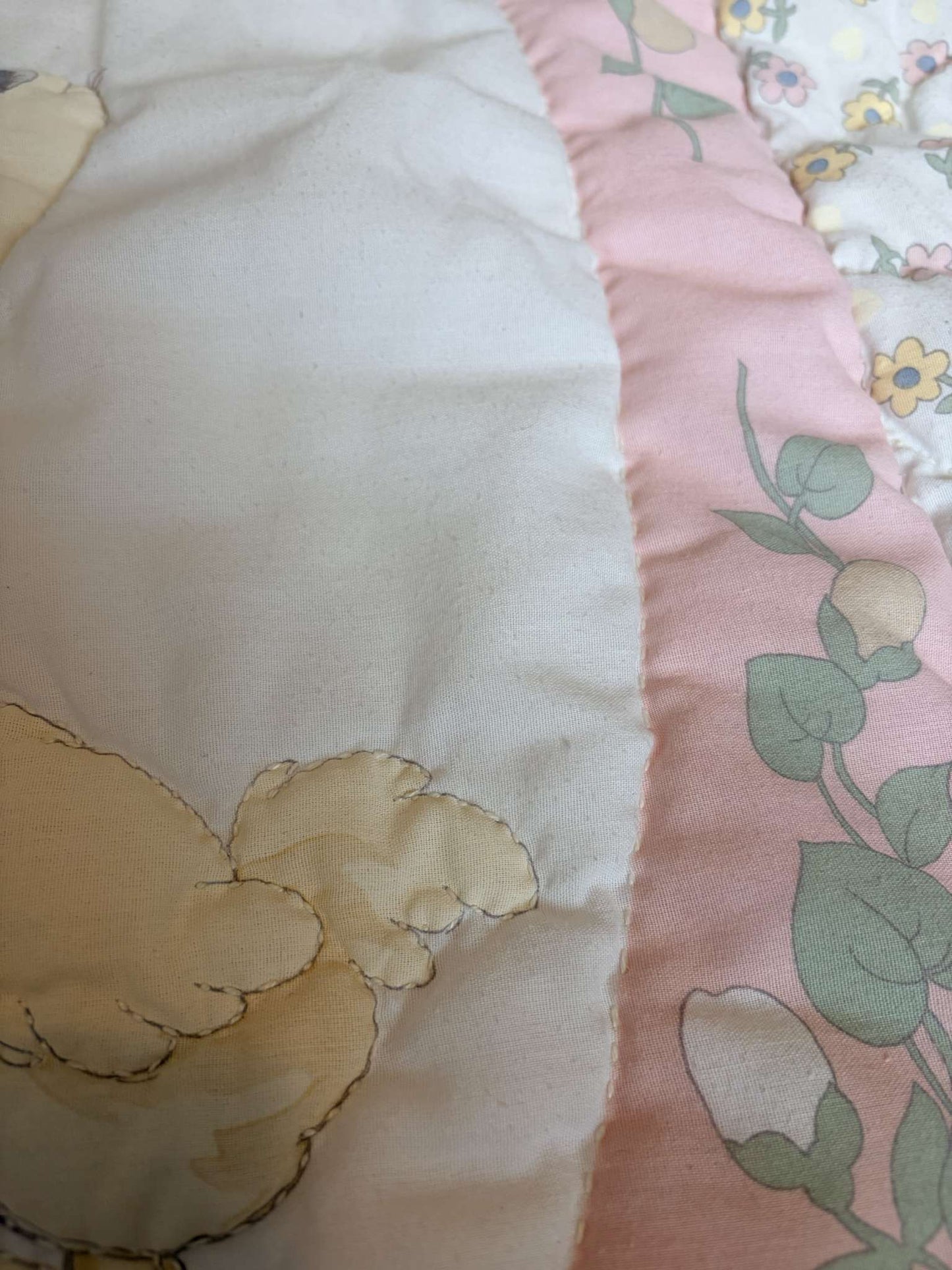 Vintage Precious Moments Goose Quilted Baby Blanket