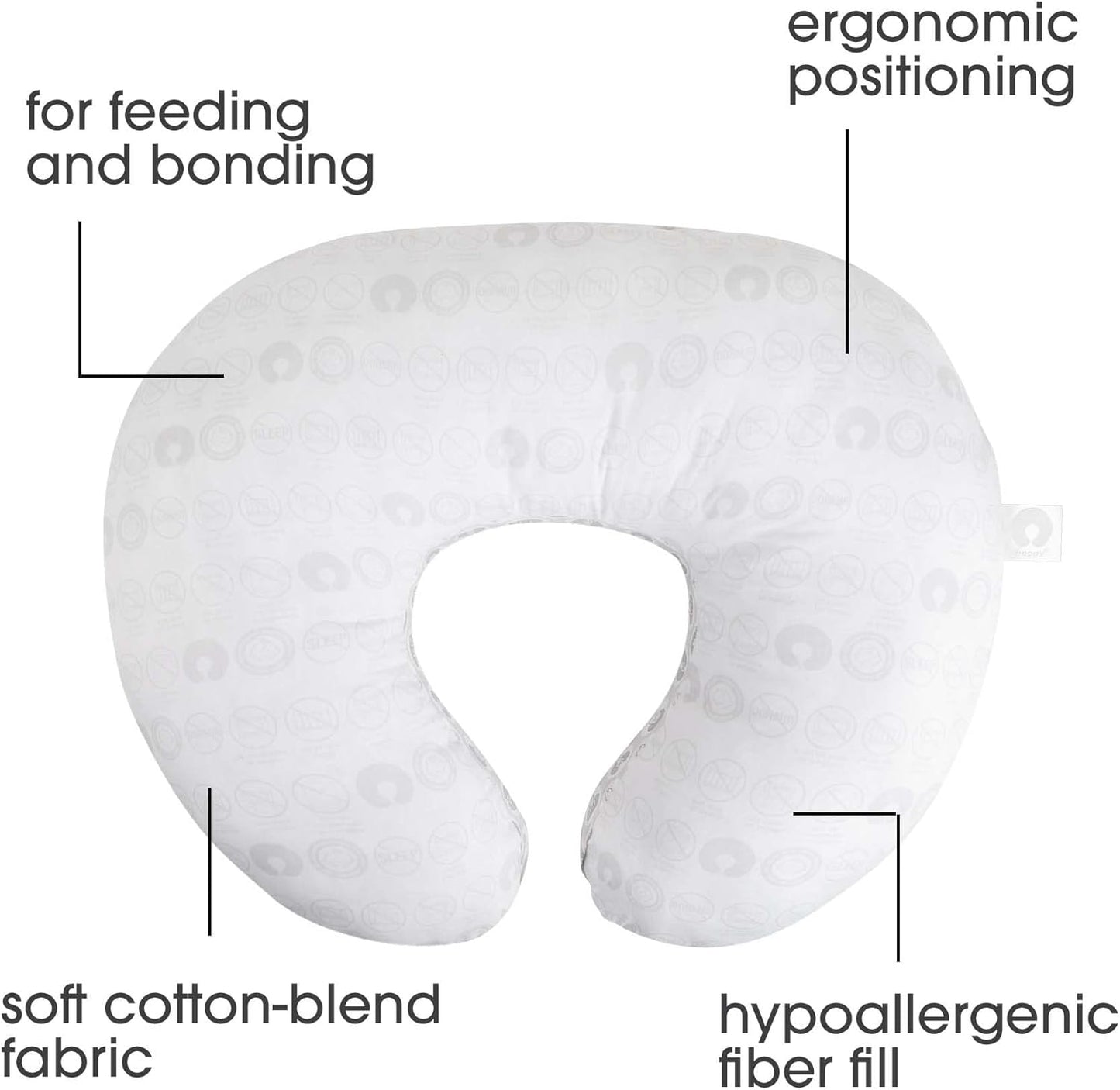 Boppy Nursing Pillow and two pillow covers