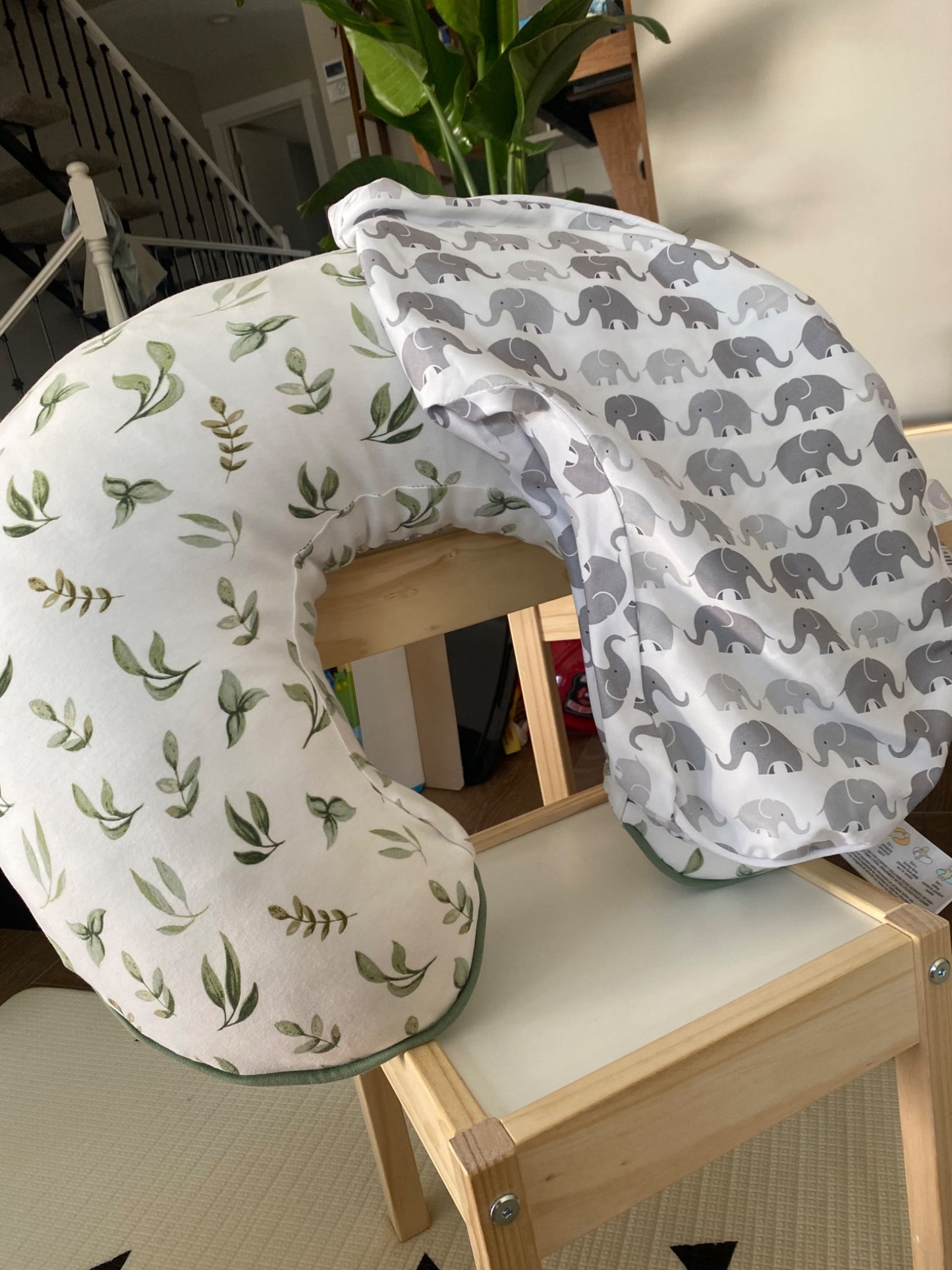 Boppy Nursing Pillow and two pillow covers