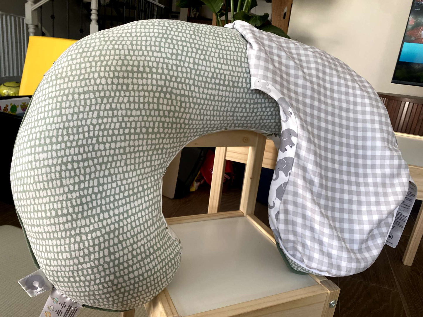 Boppy Nursing Pillow and two pillow covers