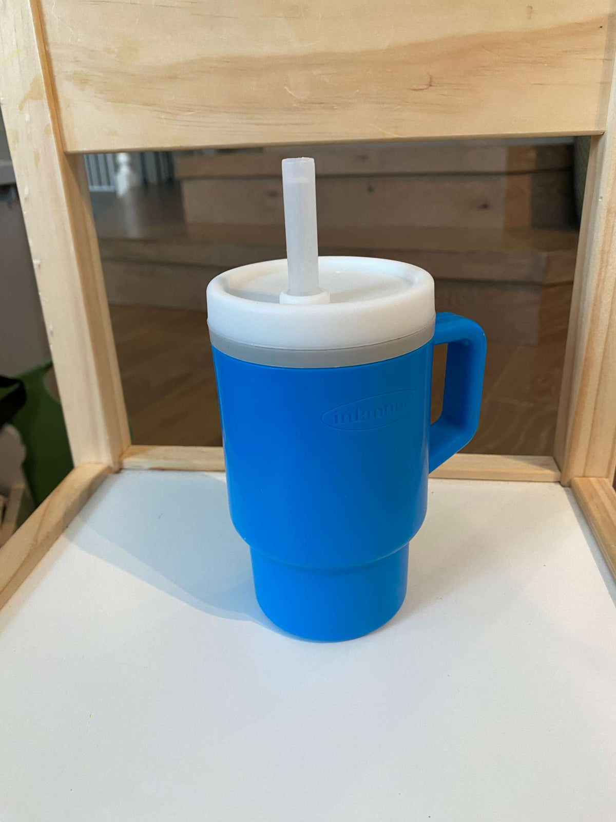 Infantino My 1st Tumbler 9 Oz Silicone Sippy Cup, Blue