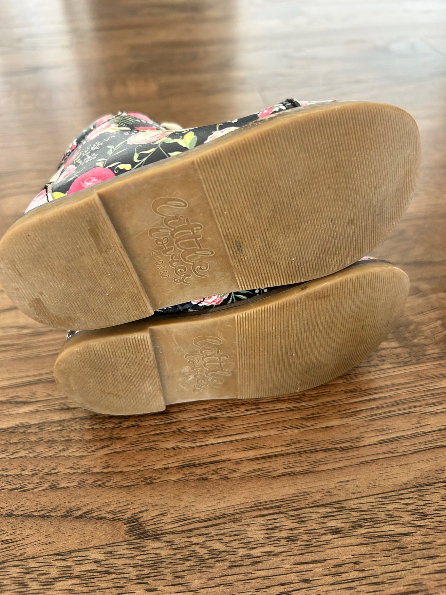 Floral Boots - Size 7 Toddler, Shoes 7 (Walkers:12-24 mth)