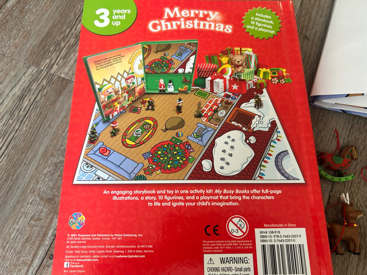 Christmas Busy Book with 8 Ornaments/Figures