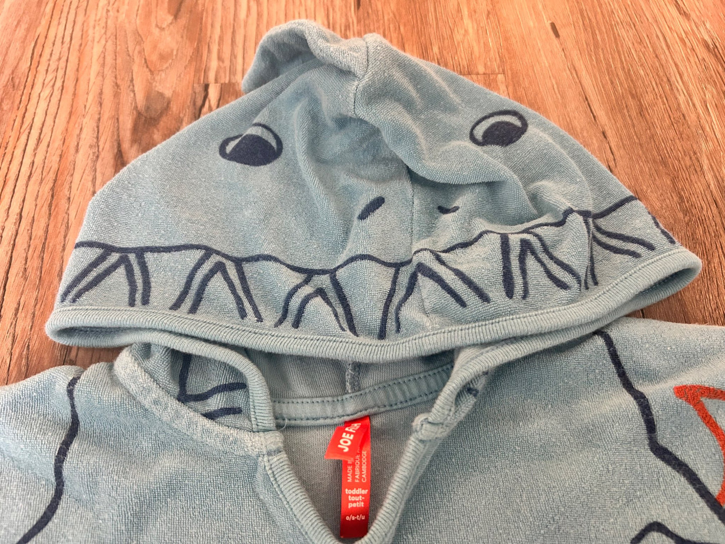 Hooded Toddler Shark Towel - Age 1-4