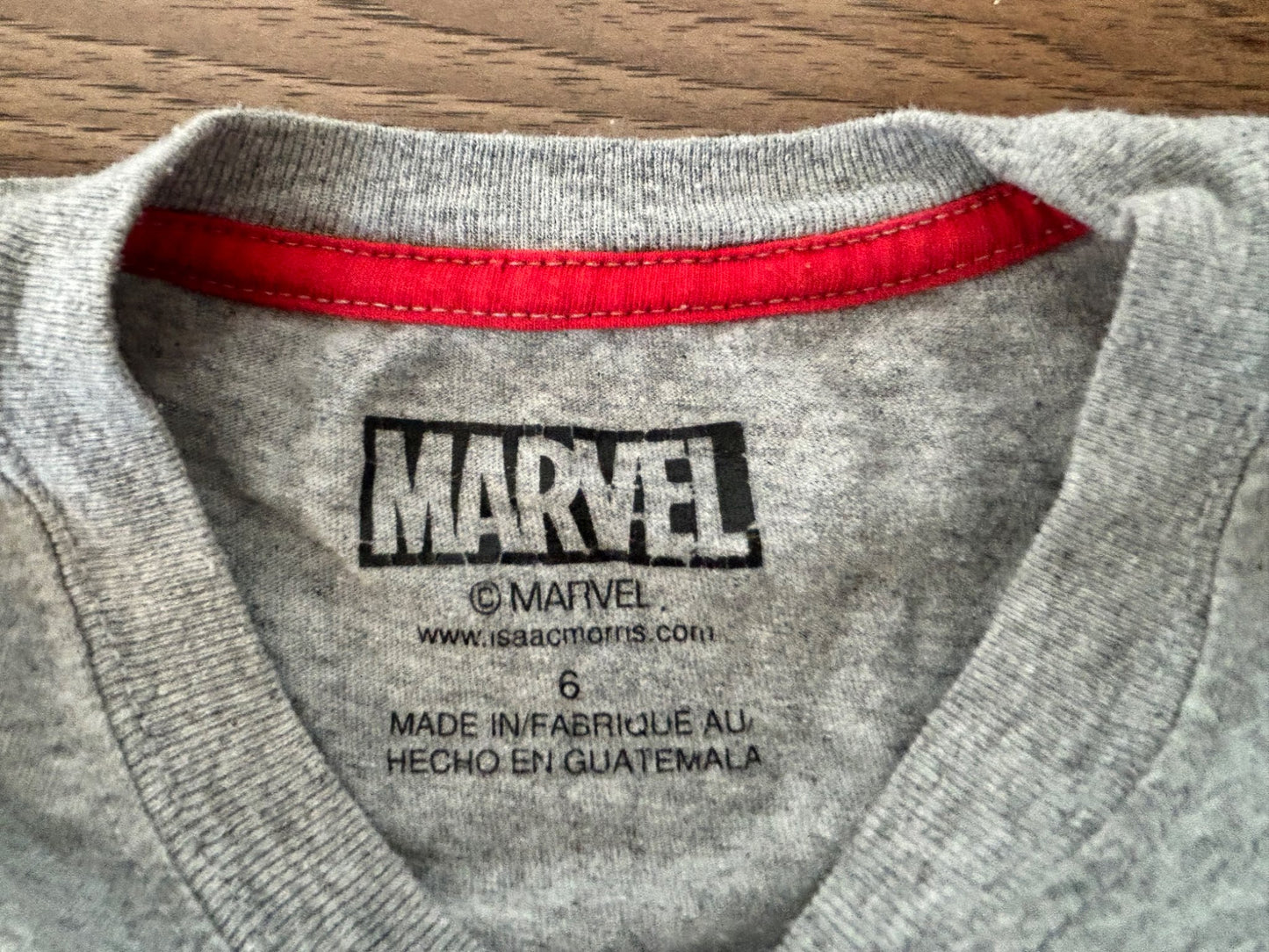 2 x Marvel Shirts - Size 6, Kids 6/6X (extra small)