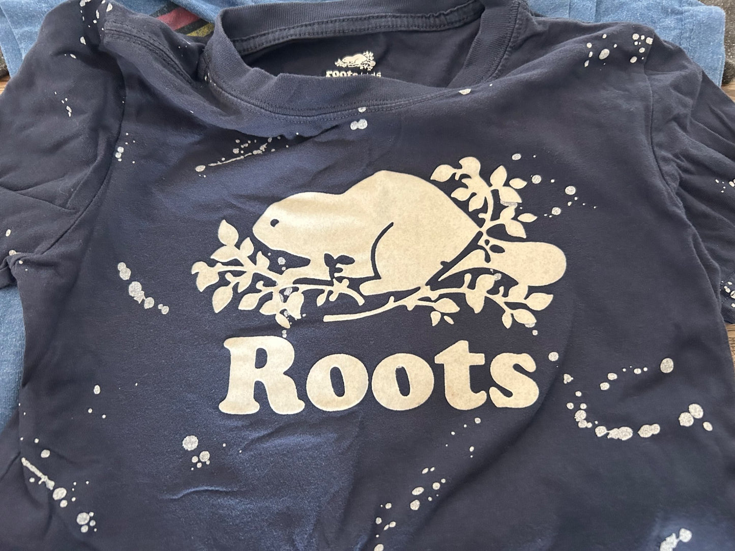 3 x Boys Tshirts - Roots, Old Navy (Superhero), Kids 5/5T (extra small)