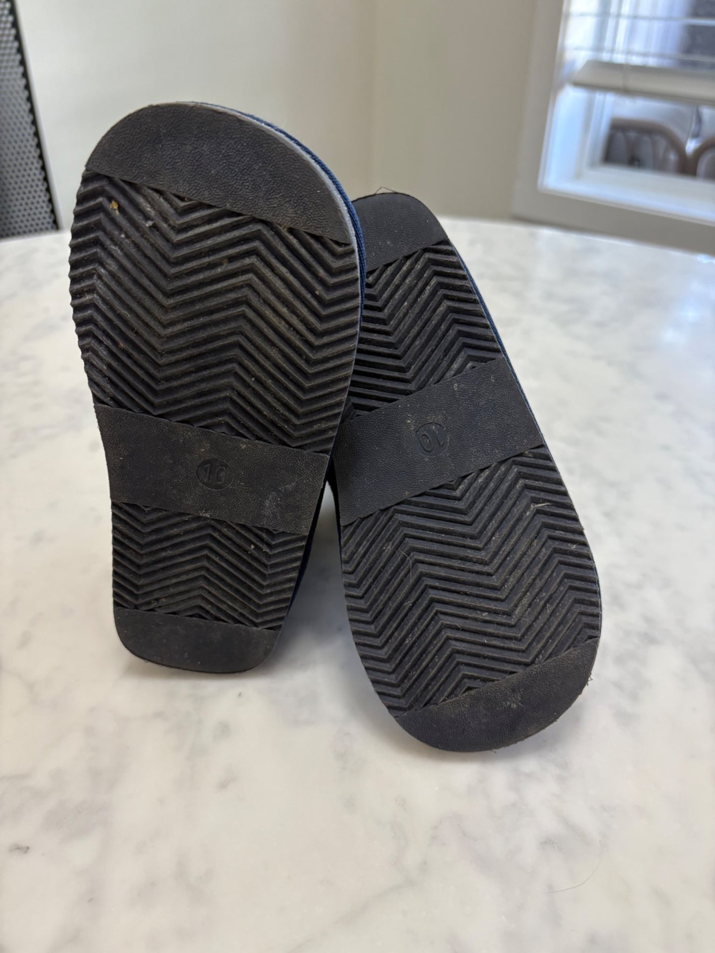 Navy Shiny Star Suede Boots, Shoes 10 (Toddler:2-4yr)