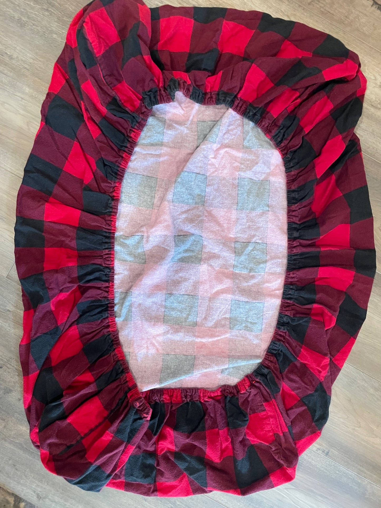Flannel crib sheet and soft change pad cover