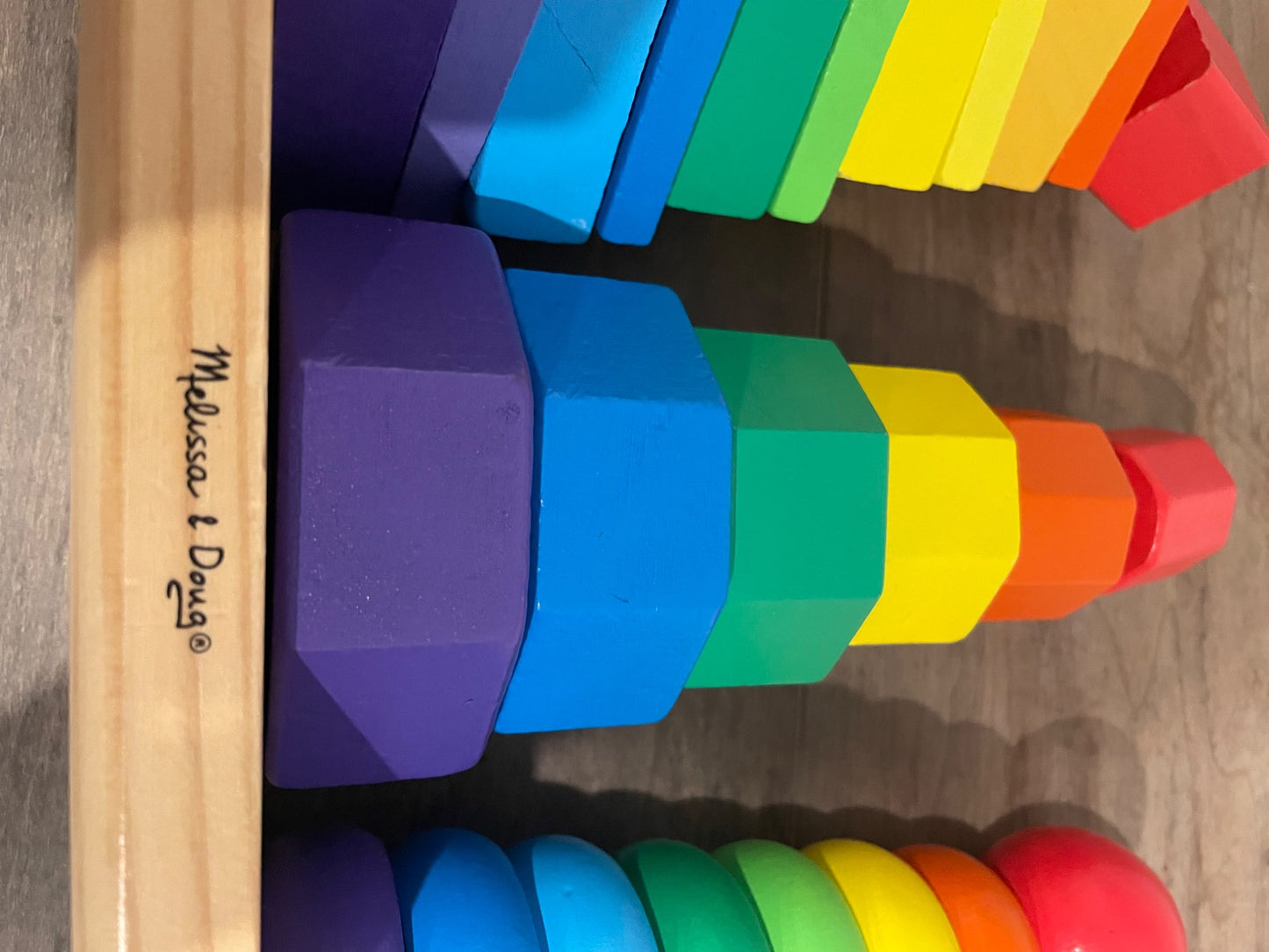 Melissa and Doug wooden geometric stacker