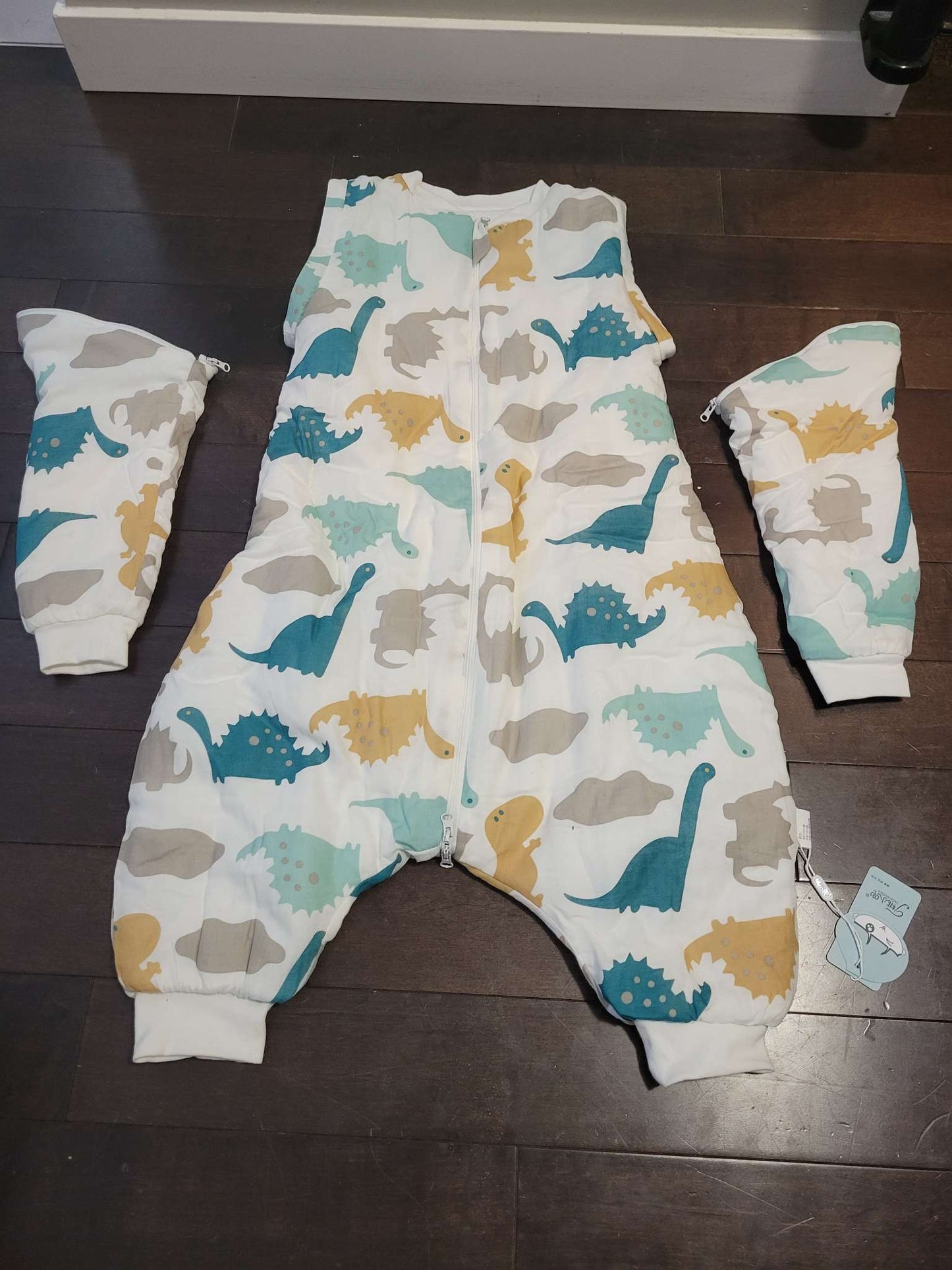 Footless Dinasour sleep sac, size 90/52, 2T, 3T & 4T+