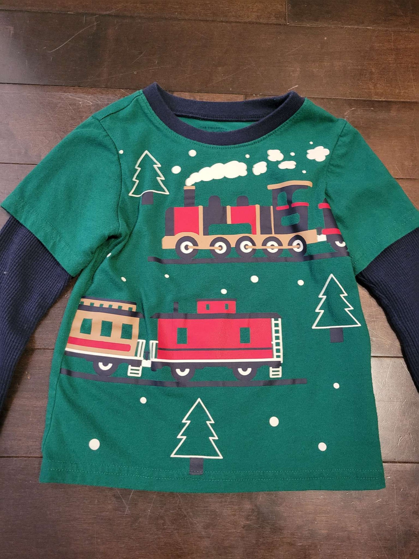 Winter themed vehicle longsleeves, 2t, Kids 2T