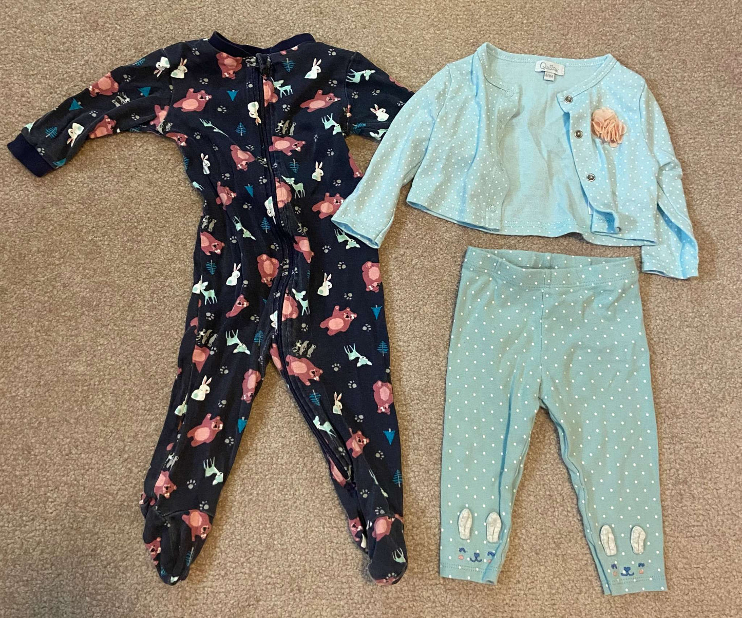 3-Pack, 6-9 Month, Pajamas & Cardigan & Pants, Kids 9 Month (6-9M)