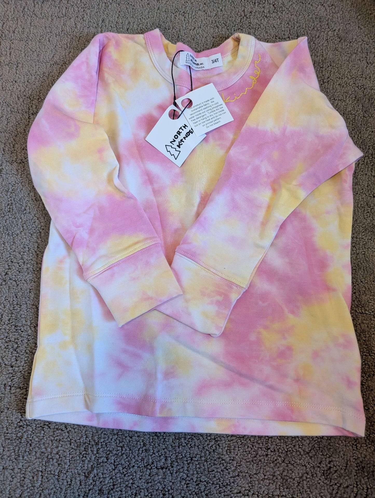 North kinder tie dye sweater - brand new - 3T/4T, Kids 4/4T