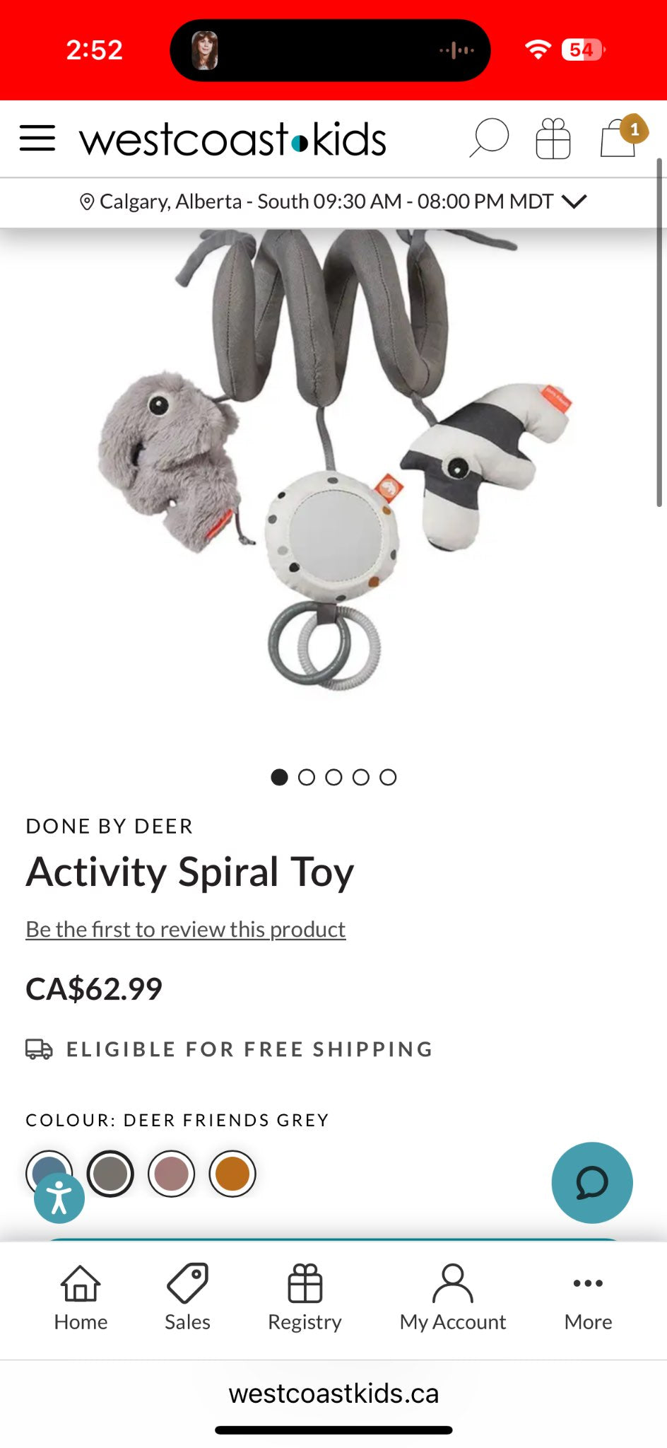 Done by Deer Spiral Car seat Toy
