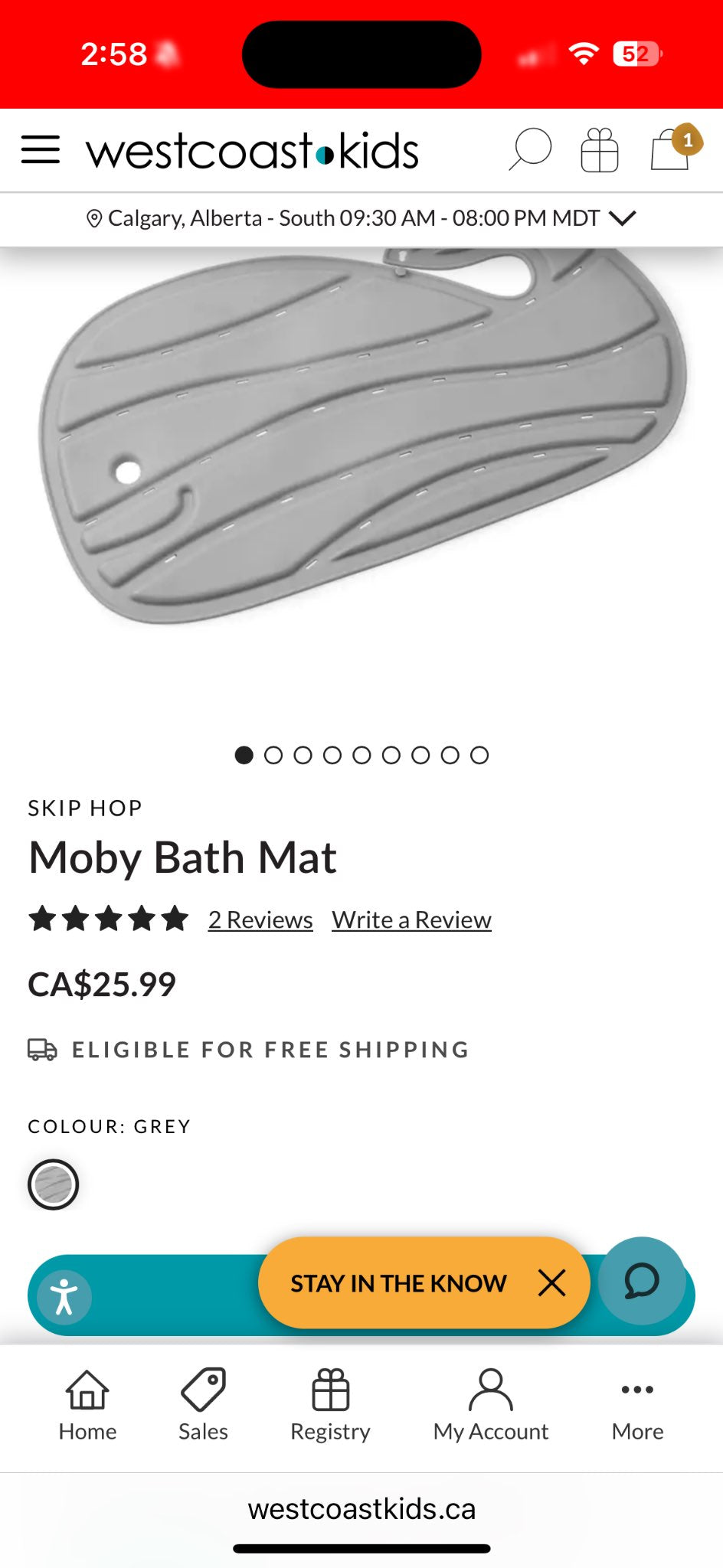 Skip Hop Whale Tub Mat