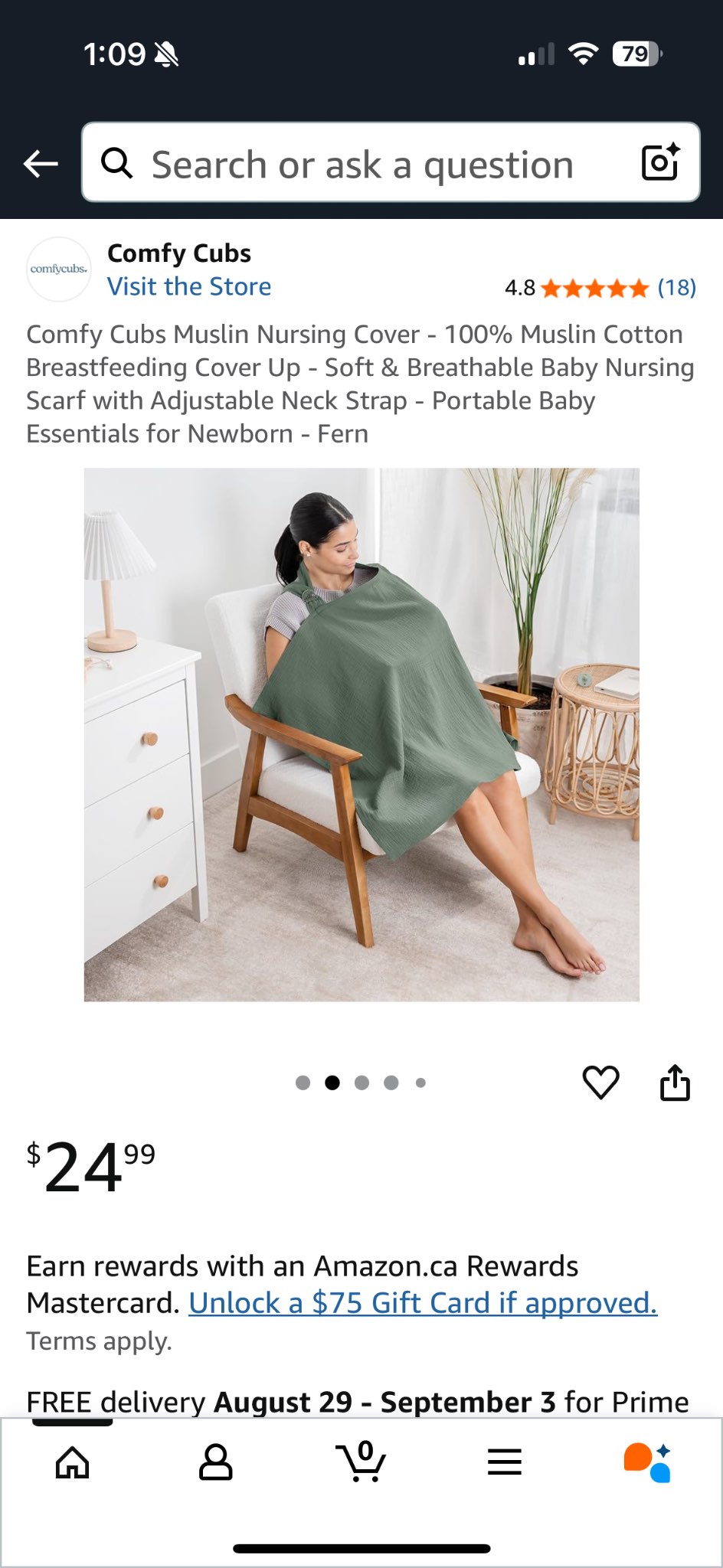 Green muslin Nursing Cover