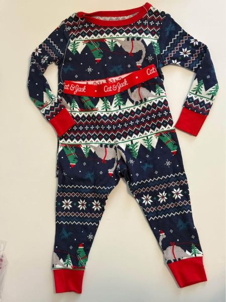 Cat & Jack 18 Months Christmas Dinosaurs Two Piece Sleepwear *BNWT*, Kids 18 Month (12-18M)