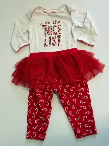 Carters Two Piece Baby Girl 6 Months Christmas Outfit , Kids 6 Month (3-6M)