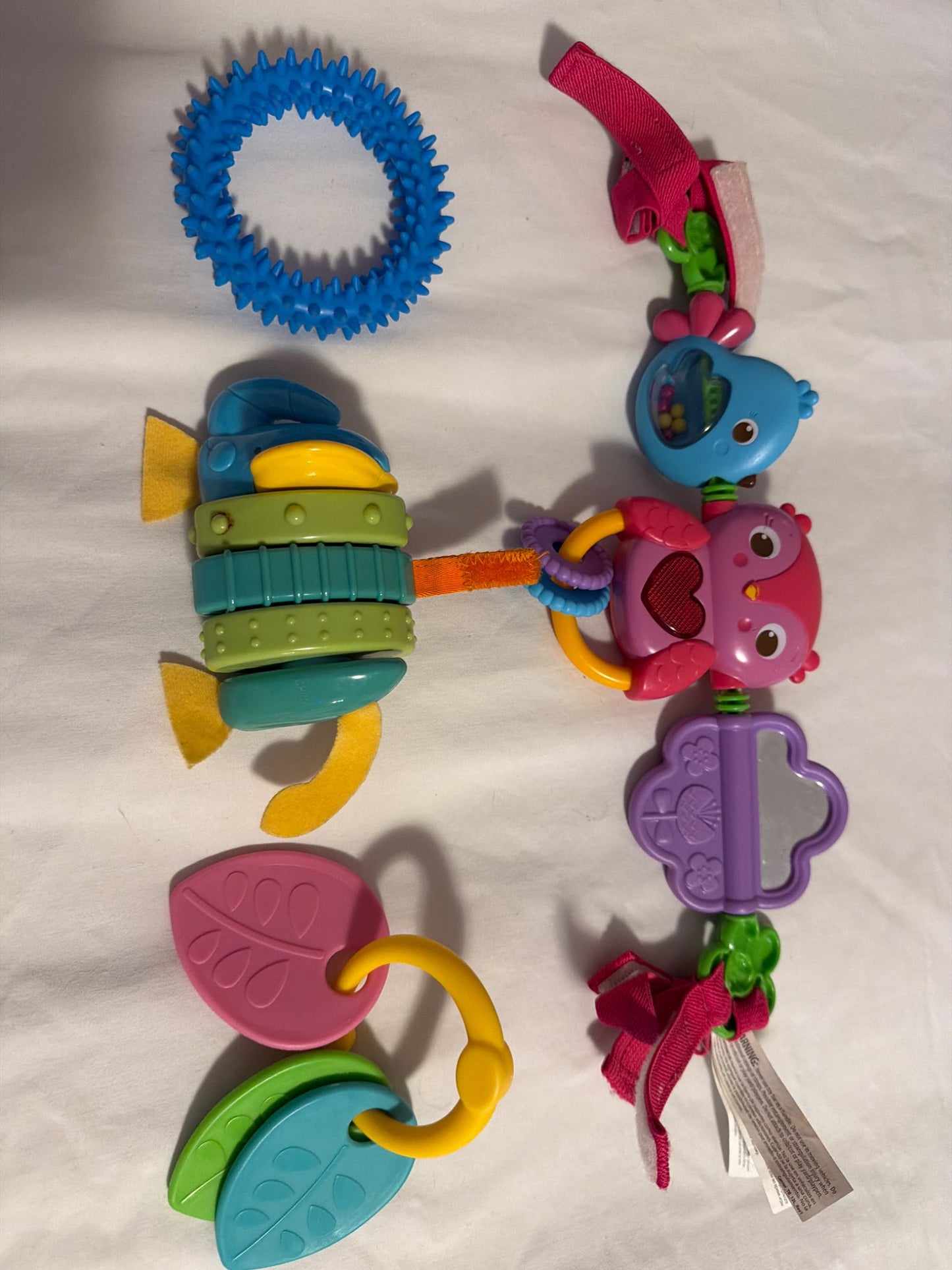 *Car seat baby rattler and bundle of toys