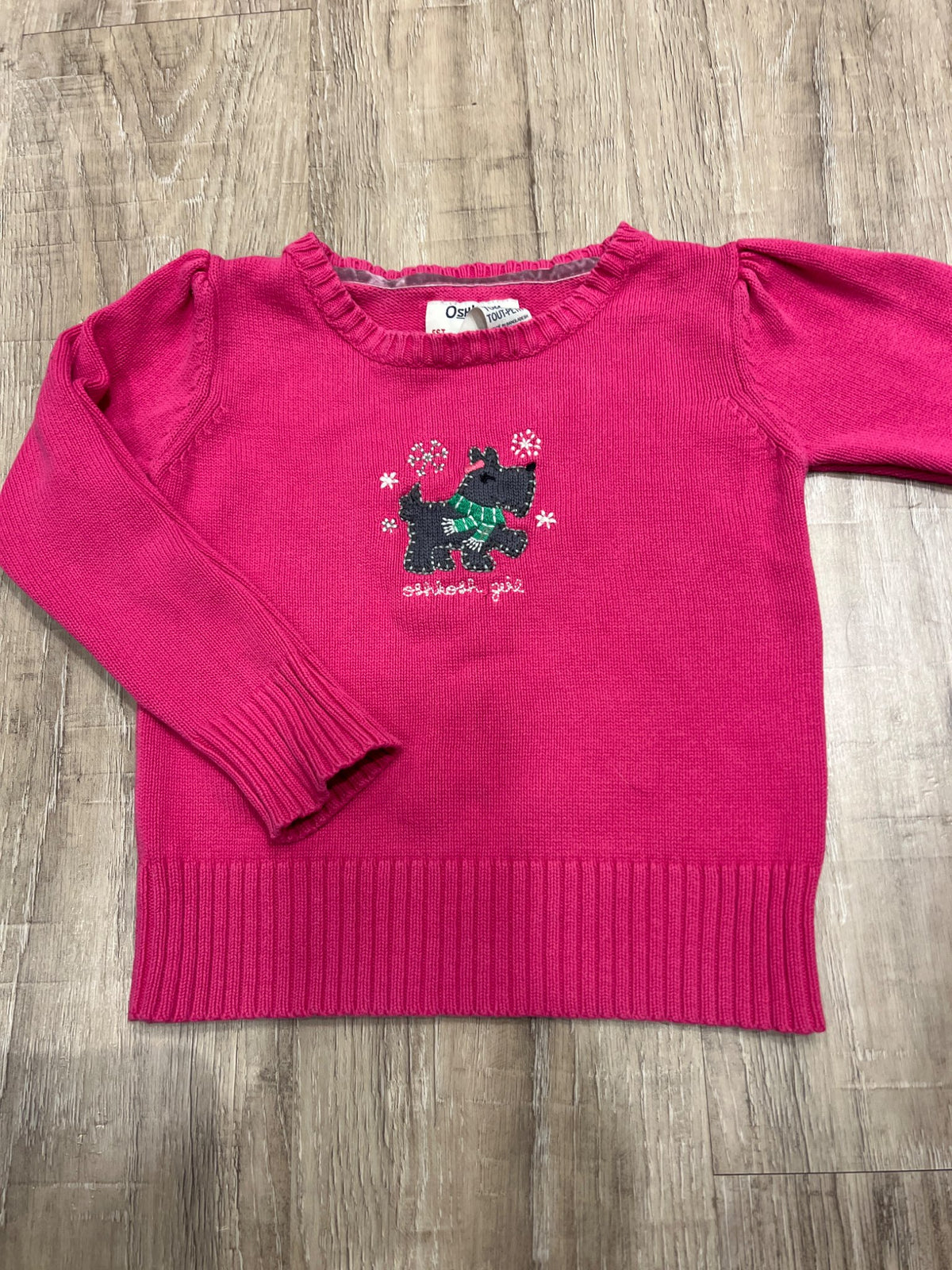 *Osh Kosh 3T puppy pink sweater, Kids 3T