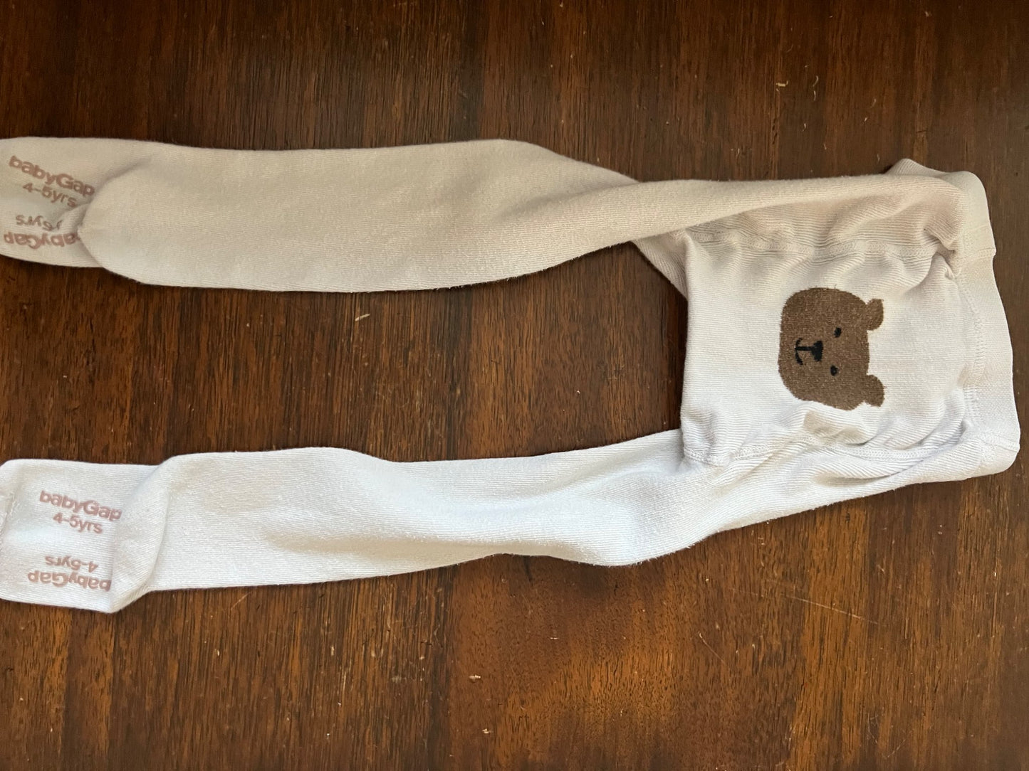 Gap white cable knit tights 4-5 yrs old