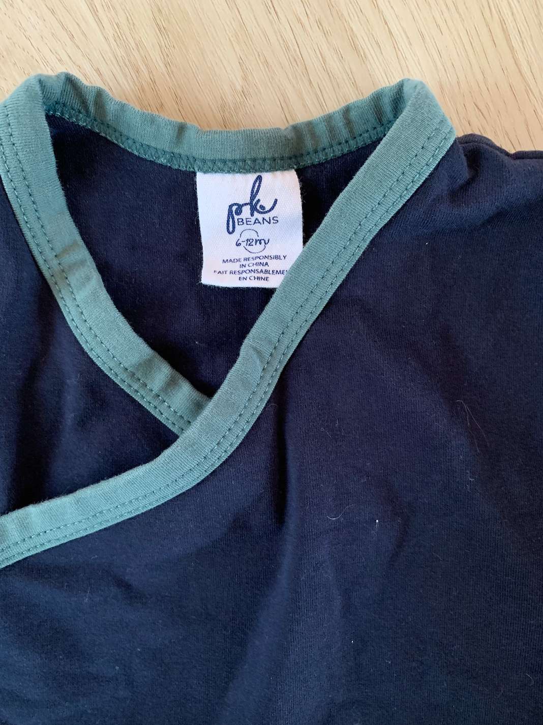 Peekaboo Beans snap top 6-12m, Kids 12 Month (9-12M)