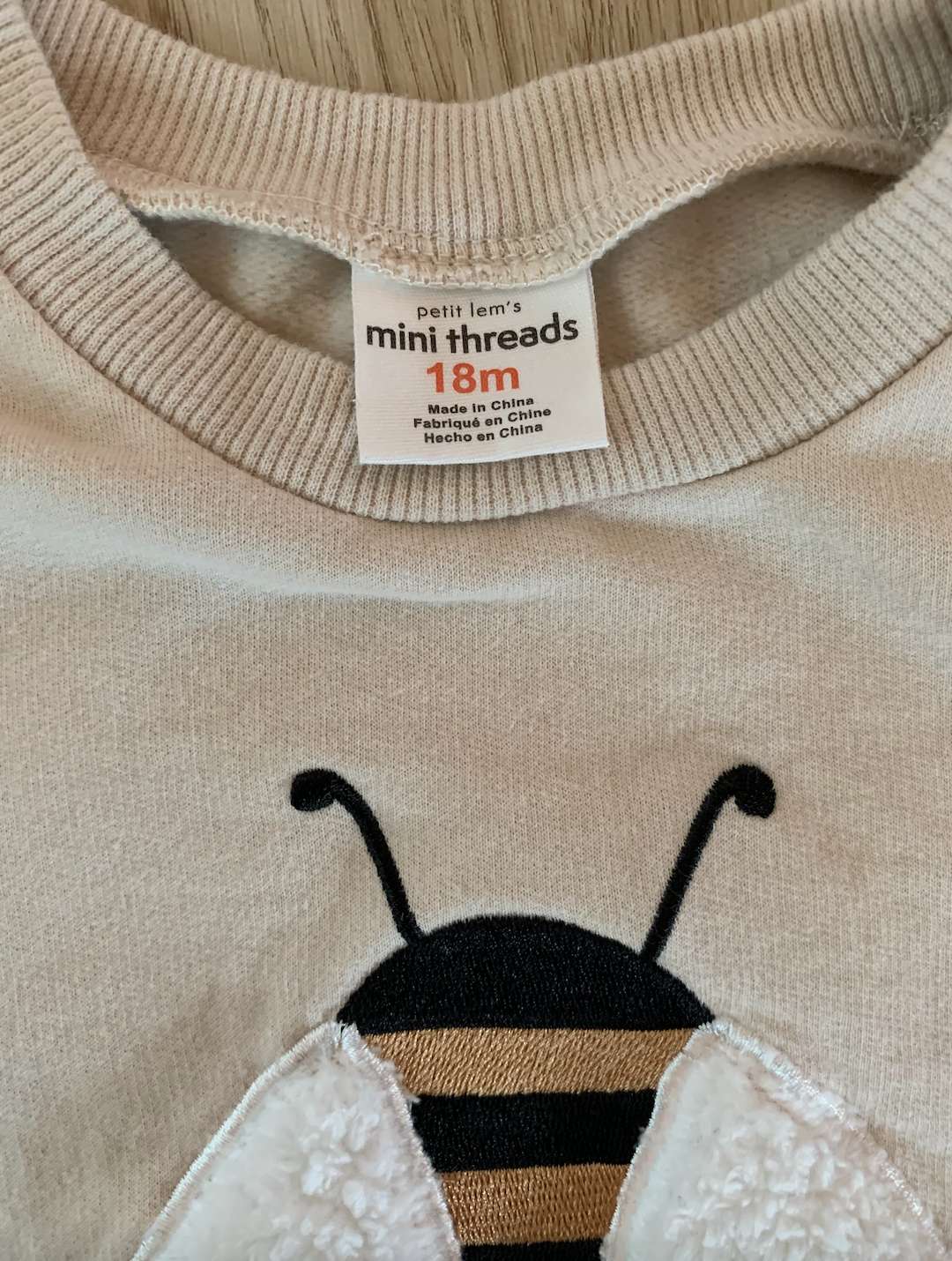 Petit Lem Bumble Bee outfit with bow, Kids 18 Month (12-18M)