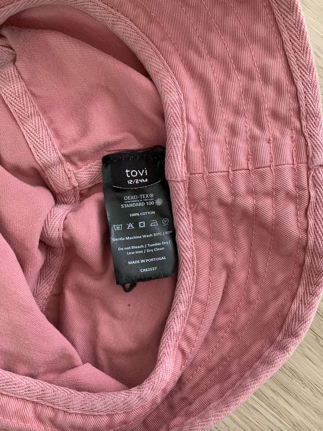 ROWE made in Portugal hat 12-24m pink