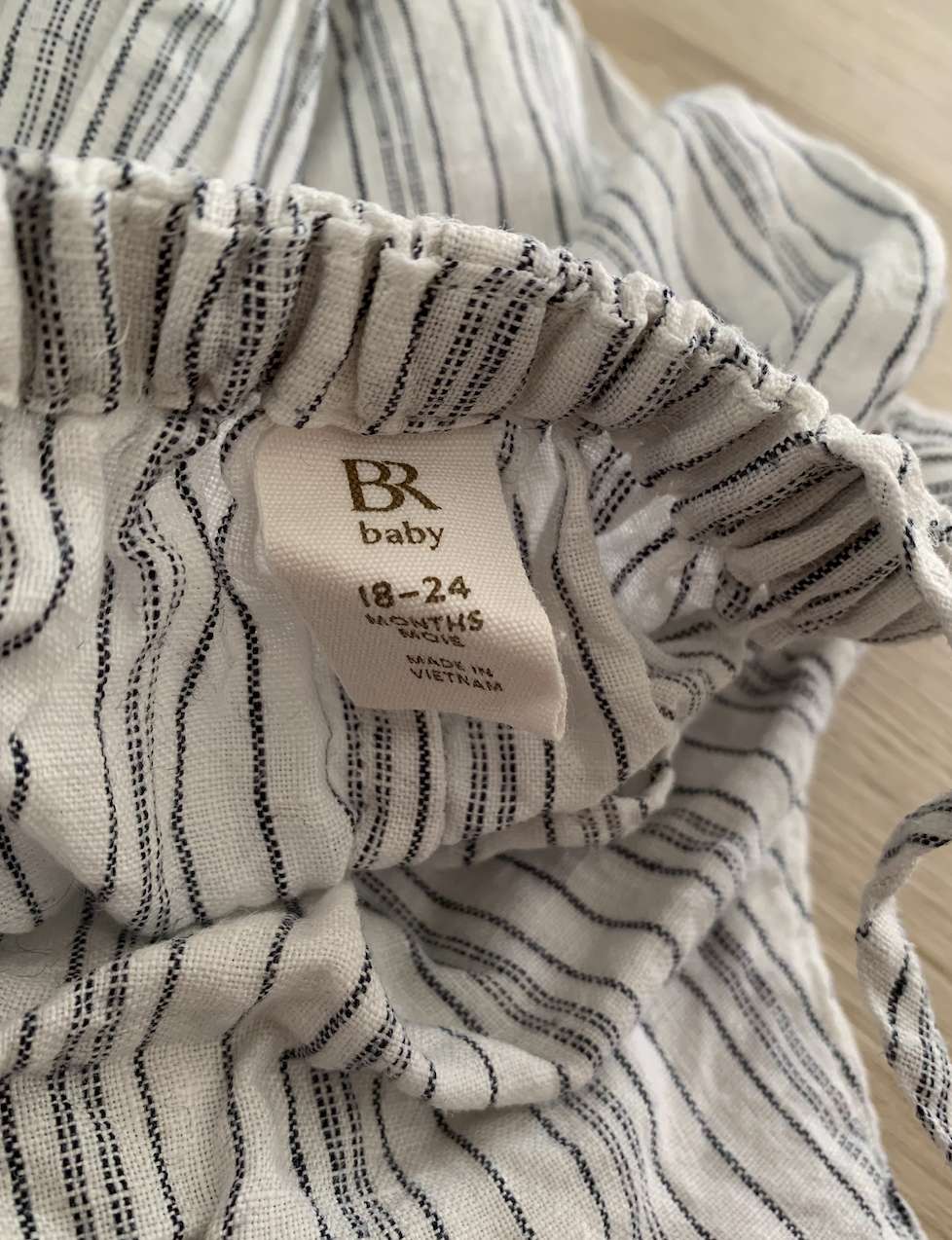 Wide leg linen romper striped 18-24m, Kids 24 Month (18-24M)