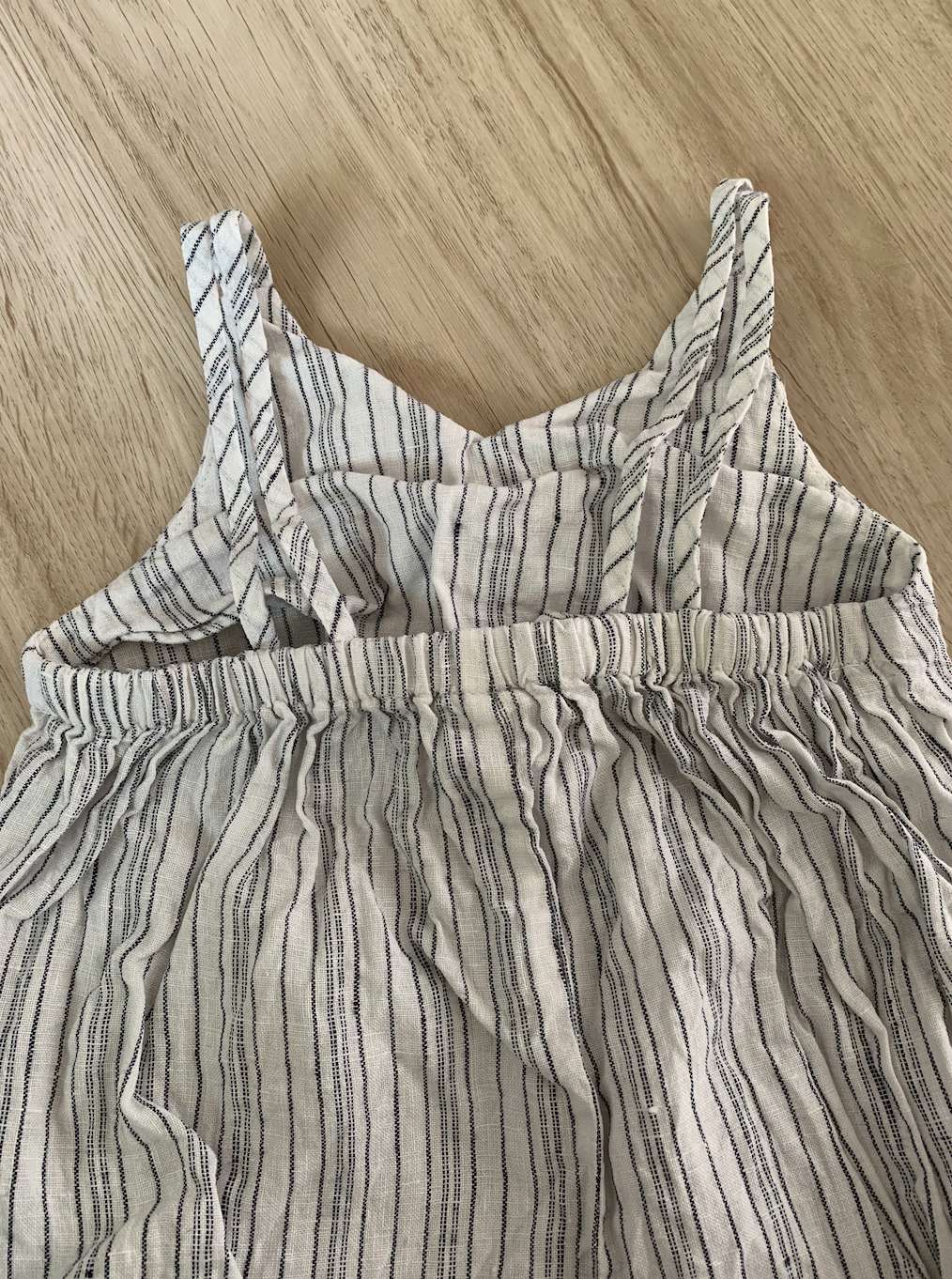 Wide leg linen romper striped 18-24m, Kids 24 Month (18-24M)