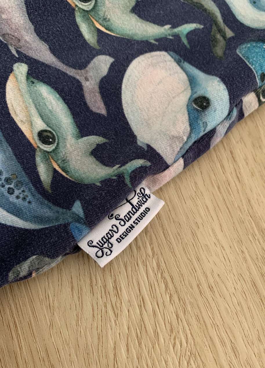 Sugar Sandwich Design Blue Whale Baby Harem Pants; 12-18m, Kids 18 Month (12-18M)