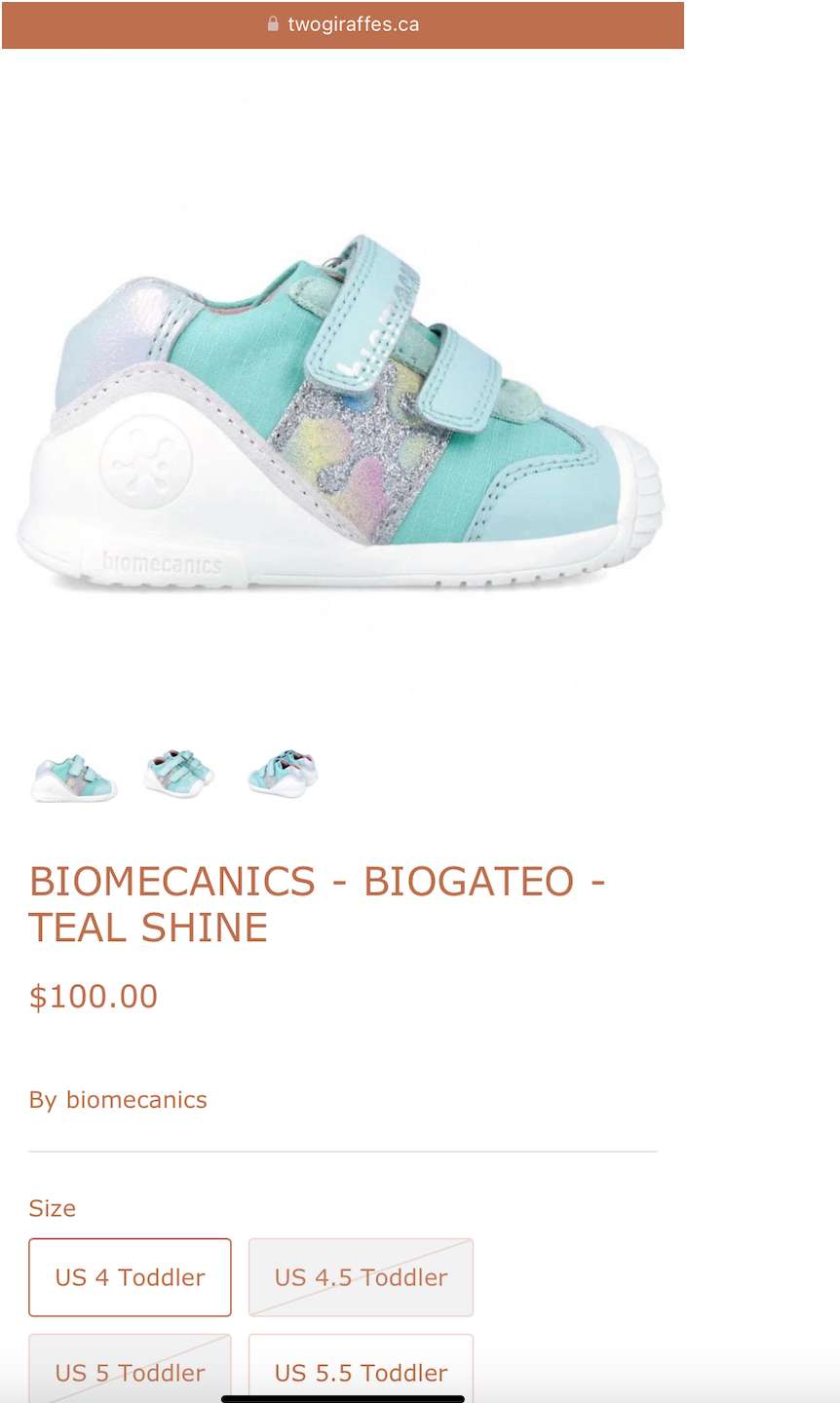 Biomechanics shoes C5/22 blue made in Spain Retails $100, Shoes 5 (Walkers:12-24 mth)